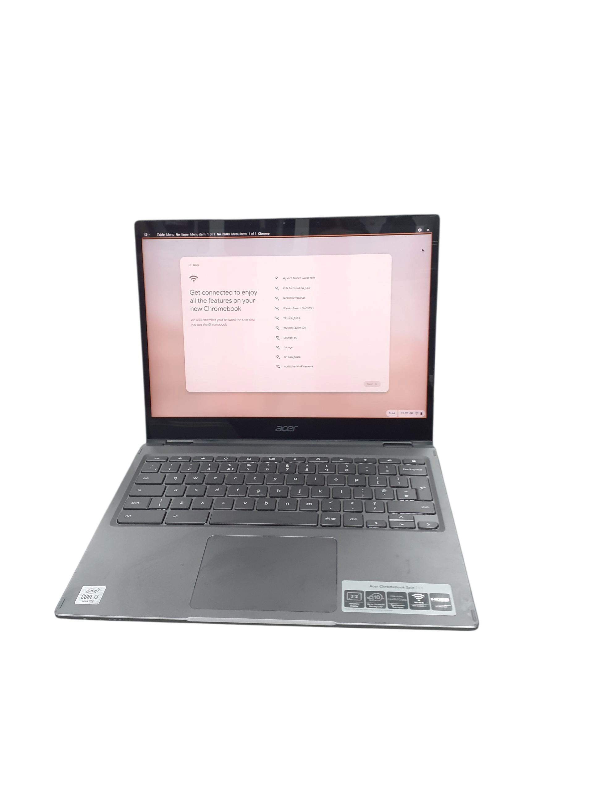 Product photo for Acer Chromebook Spin 713 | 256GB SSD Unboxed Good Condition With Charger