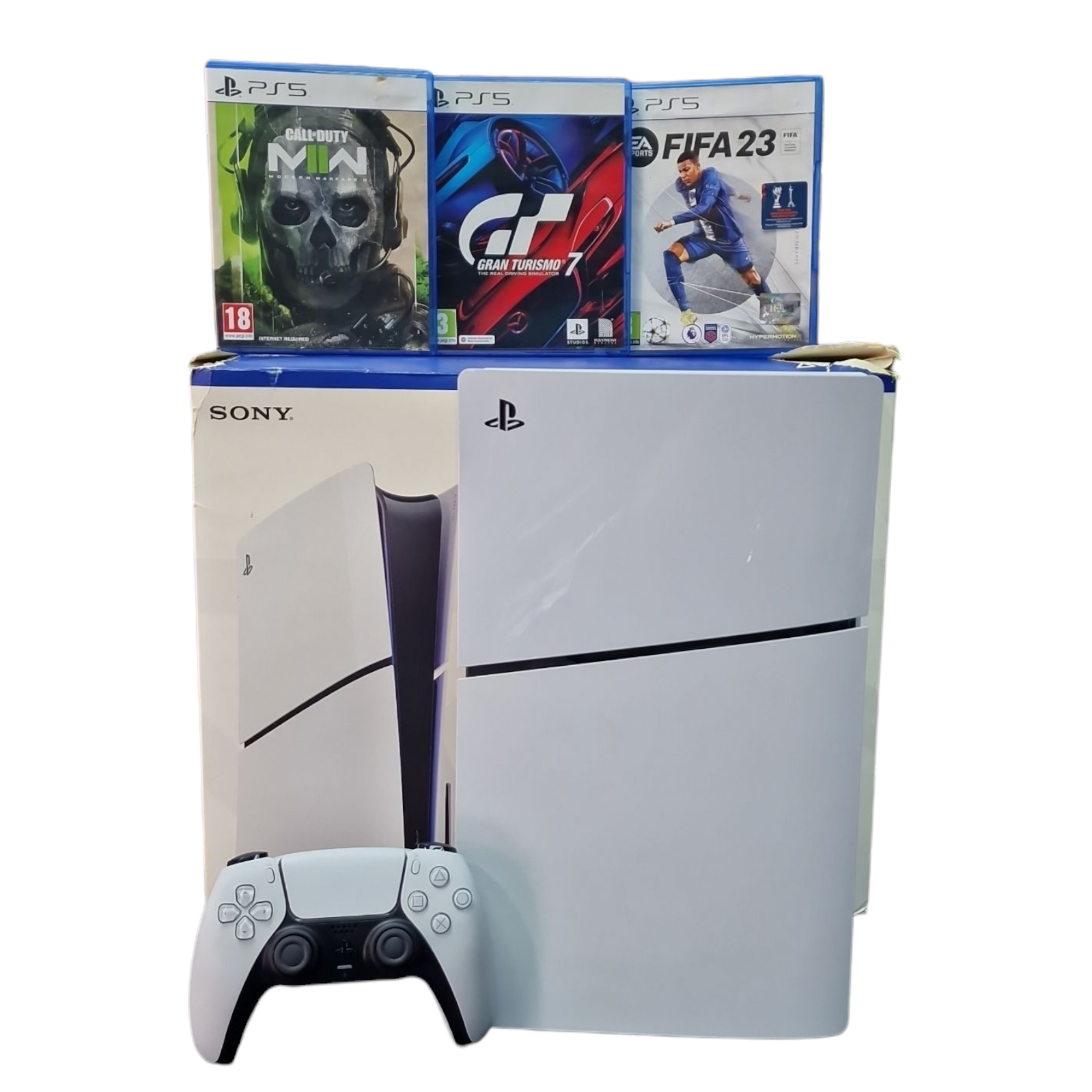 Product photo for Sony Playstation 5 Slim 1TB Disc Edition Console Package