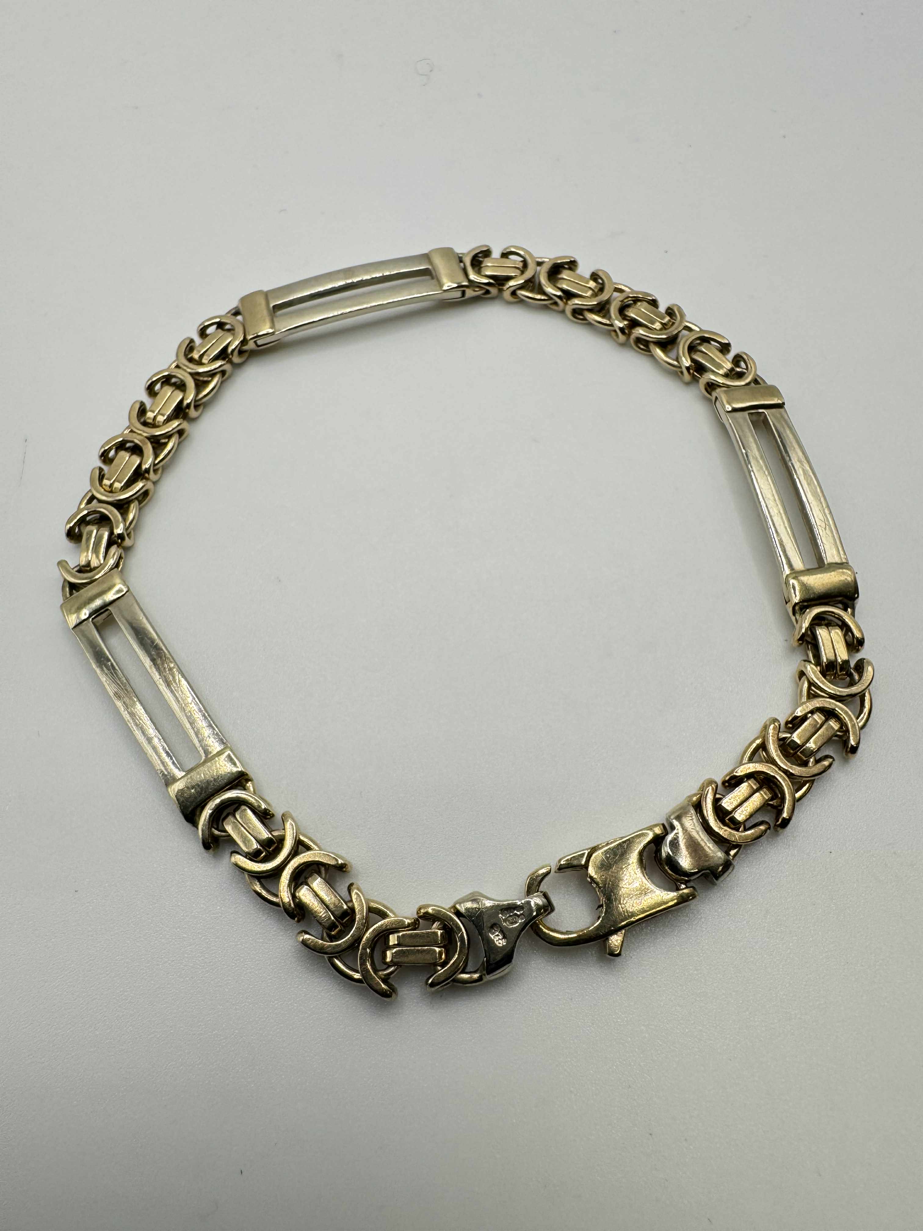 Product photo for 9ct Flat Byzantine Bracelet