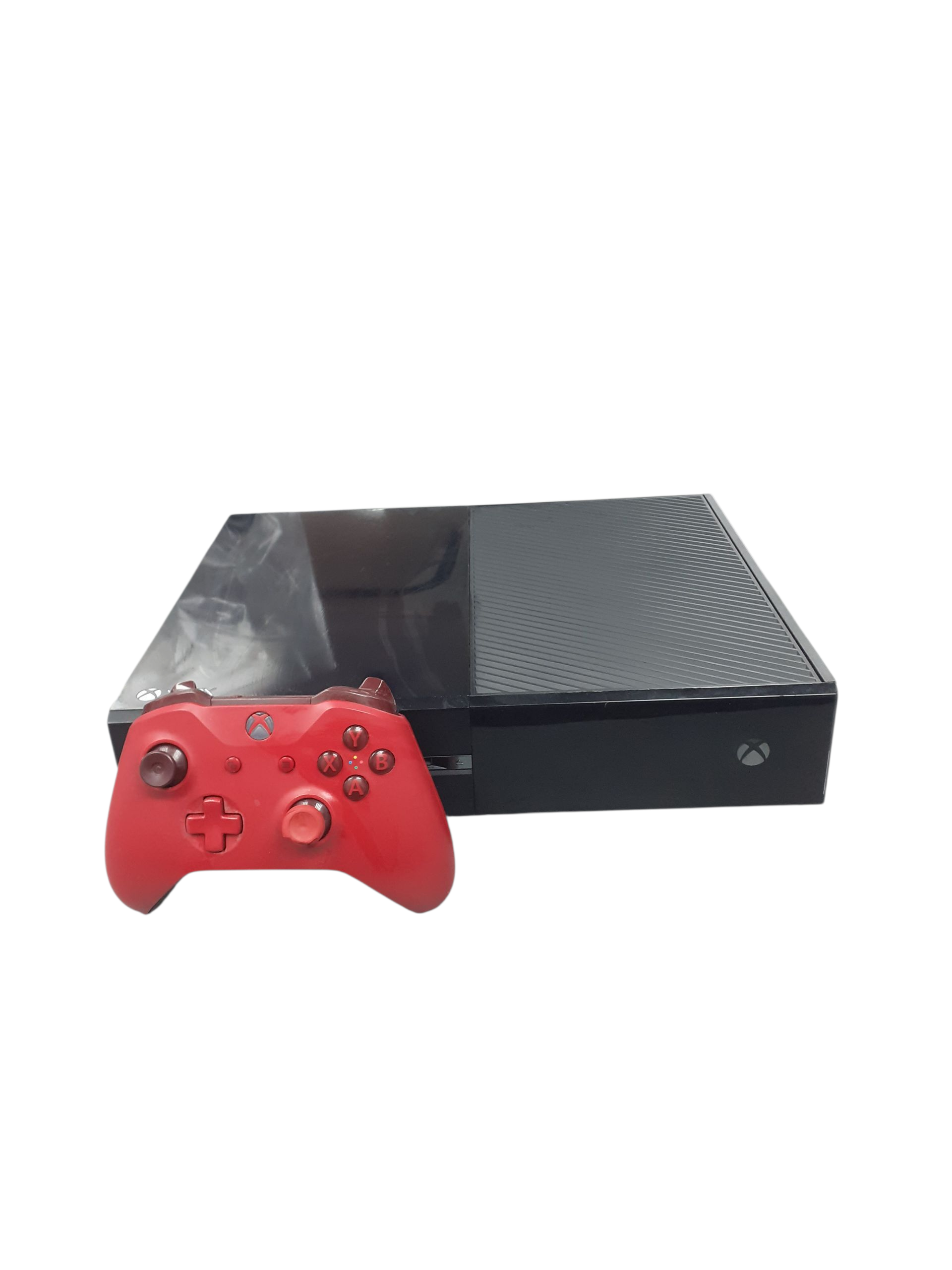 Product photo for Xbox One Console 500GB with Red Controller (Missing Grip Pads)