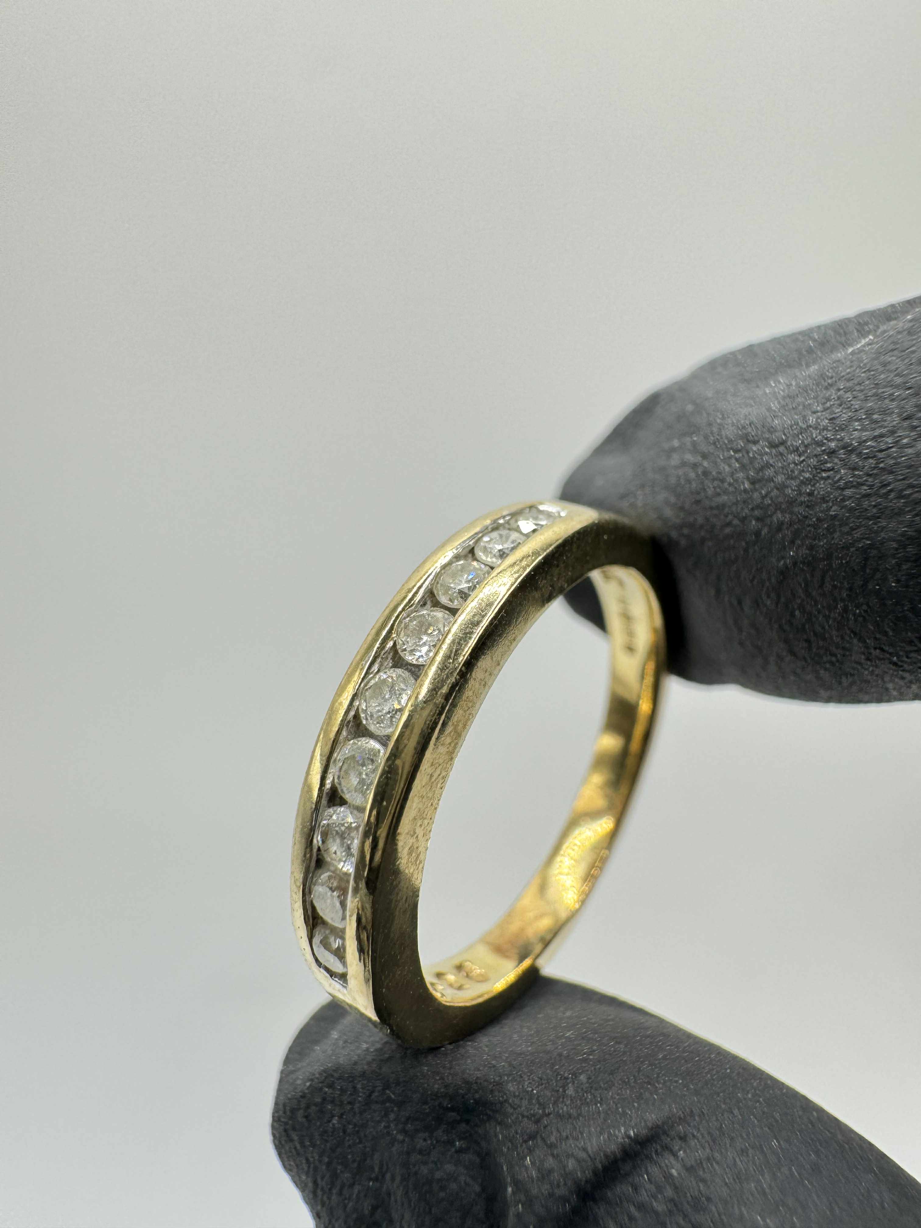 Product photo for 9ct Nine Stone Diamond Half Eternity Ring