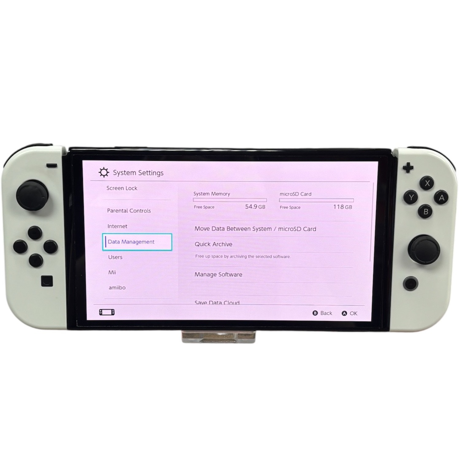 Product photo for Nintendo Switch OLED White (64GB) Unboxed, C