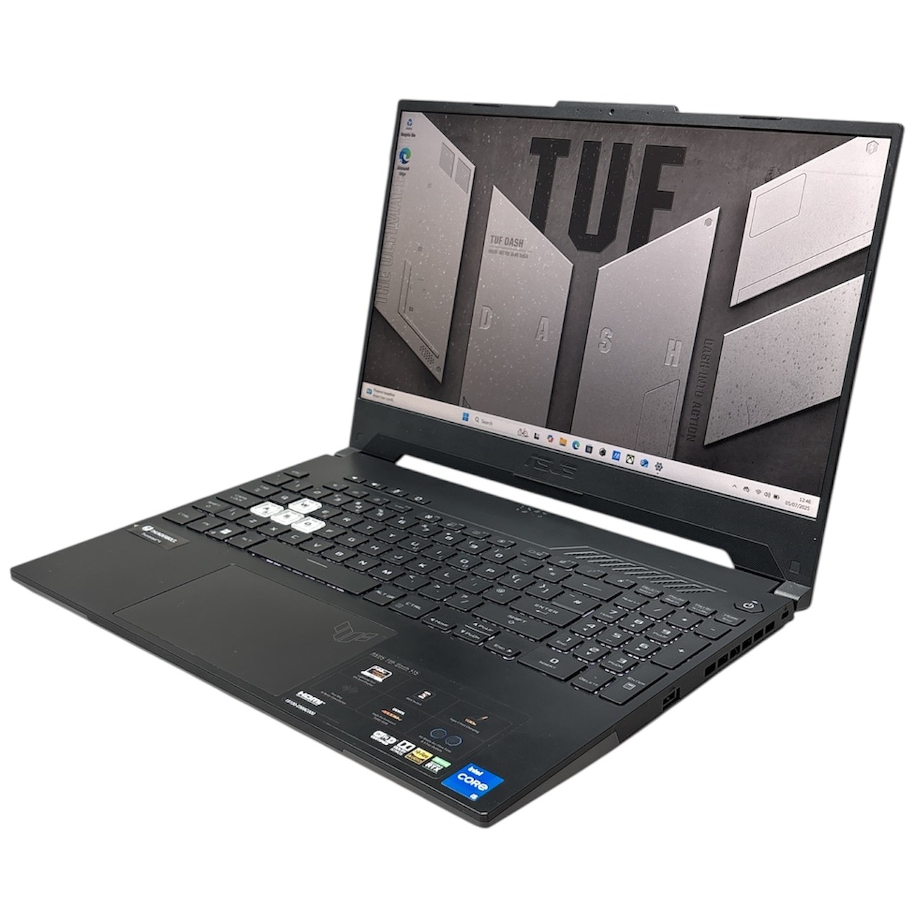 Product photo for ASUS TUF Dash F15 Laptop- FX517Z- i5-12450H- 3050 Ti- 16GB RAM- 512GB