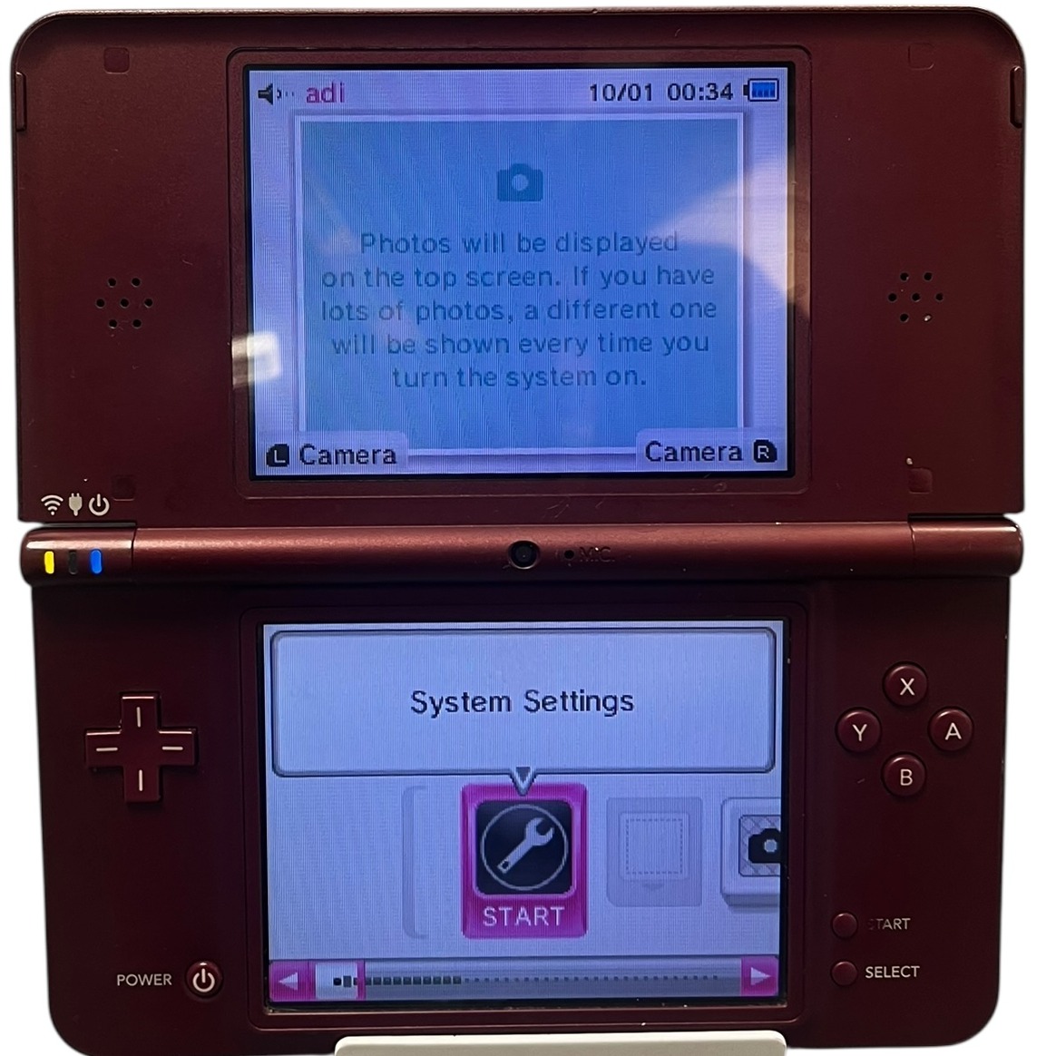 Product photo for Nintendo DSI XL - Burgundy (Includes Stylus, Official Charger, Used)