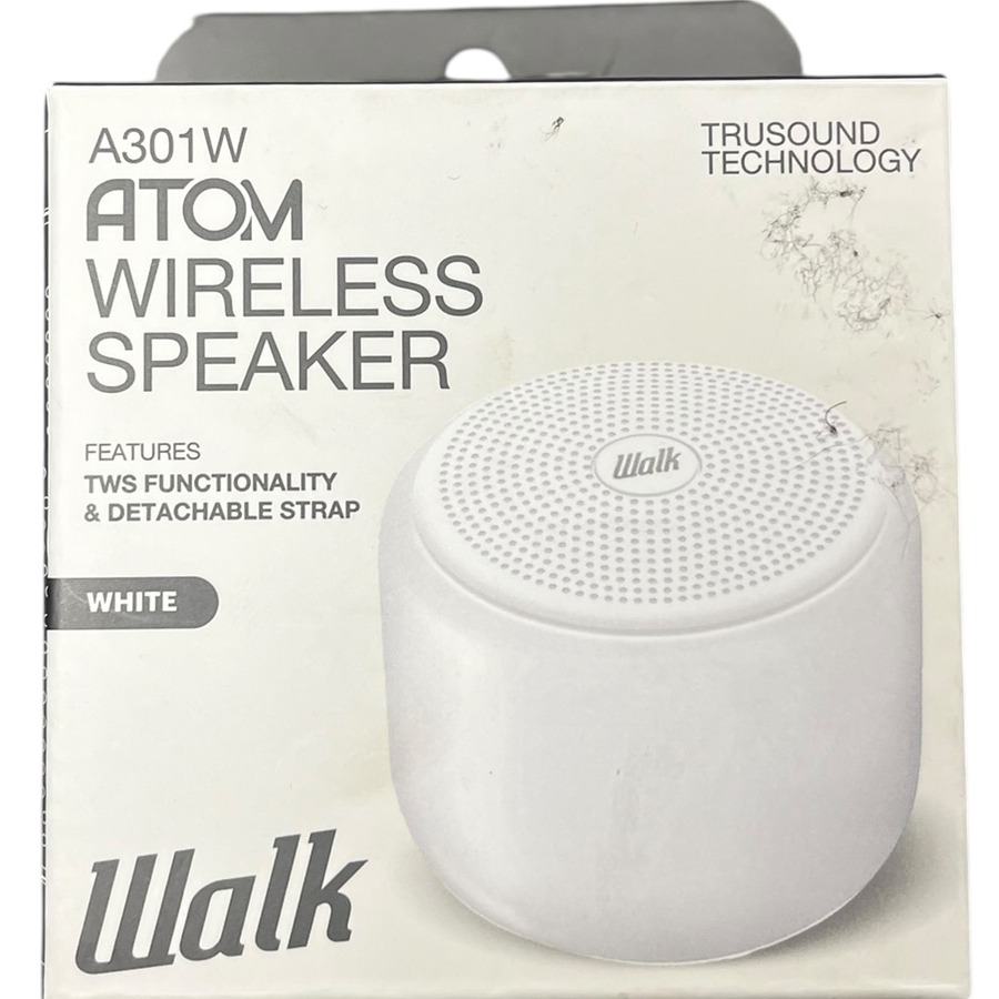 Product photo for Atom Walk Audio 301W Wireless Speaker - White (Includes Carry Strap, Sealed)