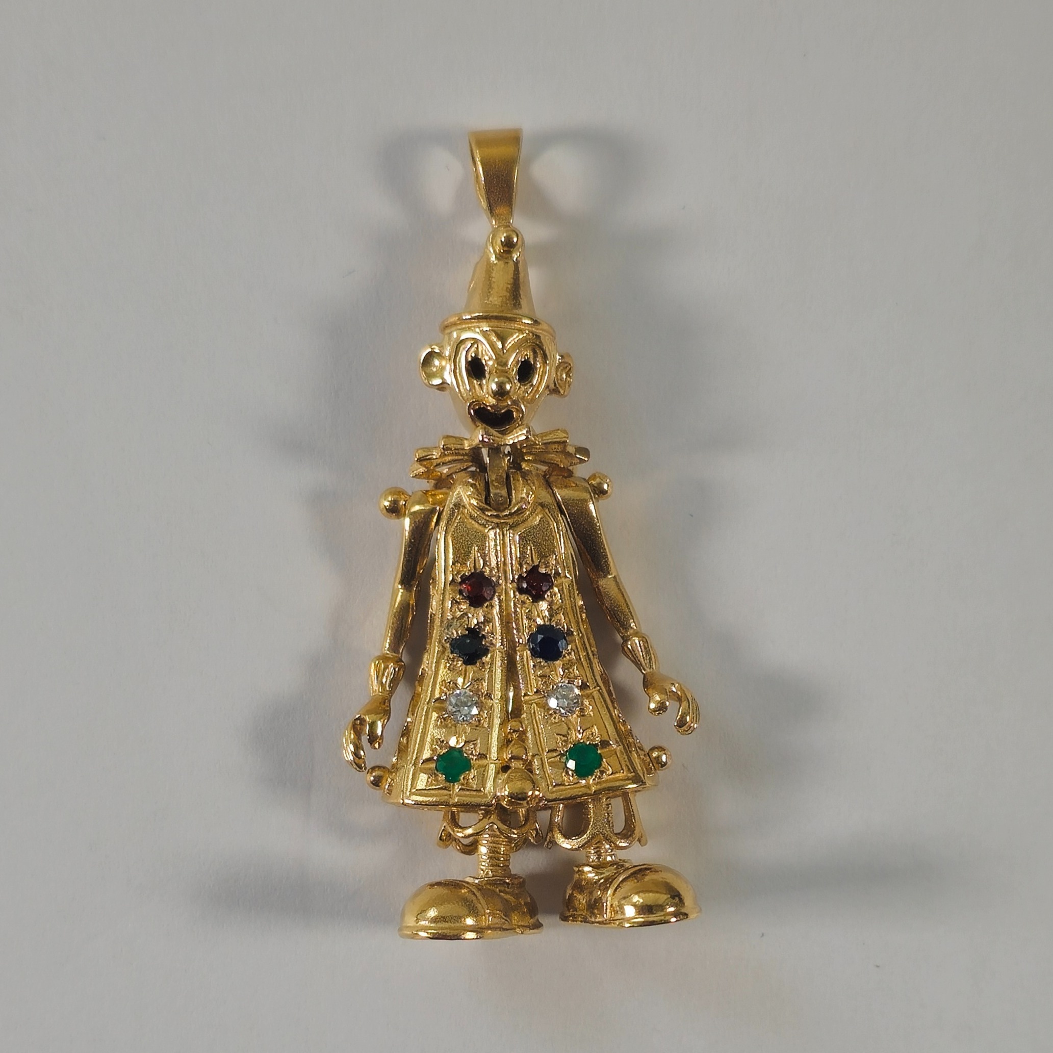 Product photo for 9ct Gold *CZ* Clown Pendant