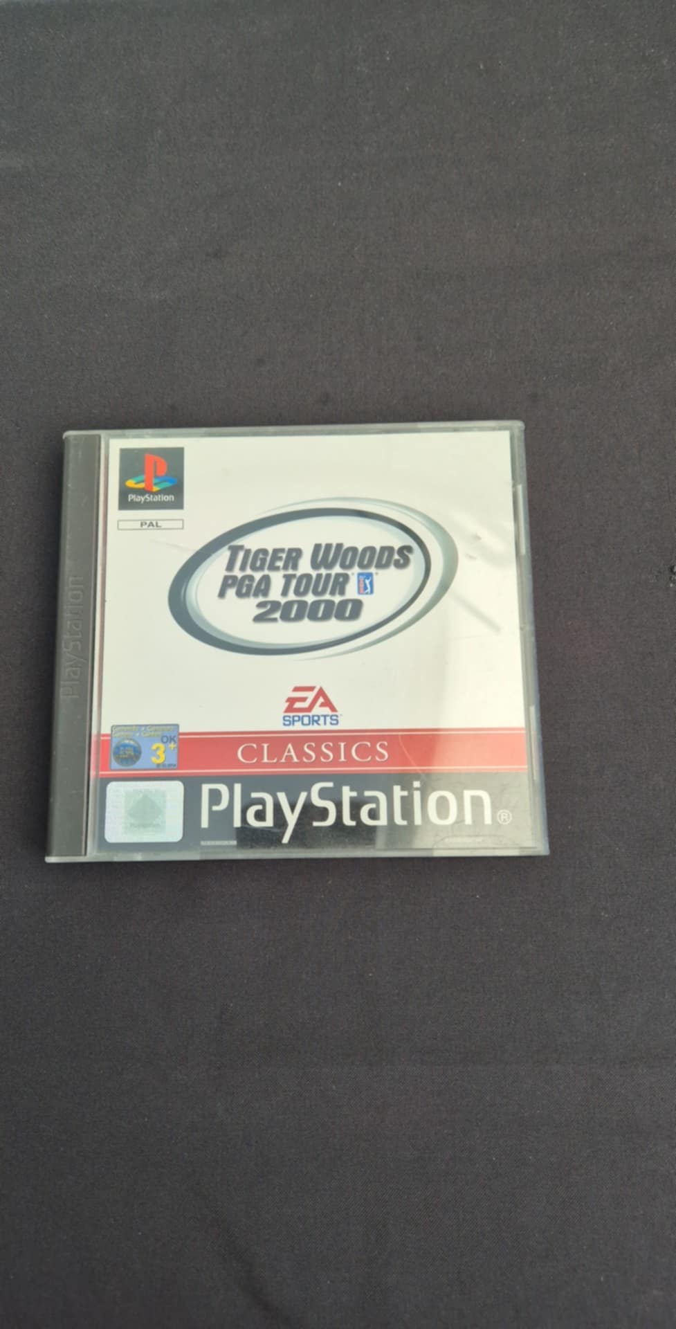 Product photo for sony ps1  Tiger woods PGA 2000 ps1 Game