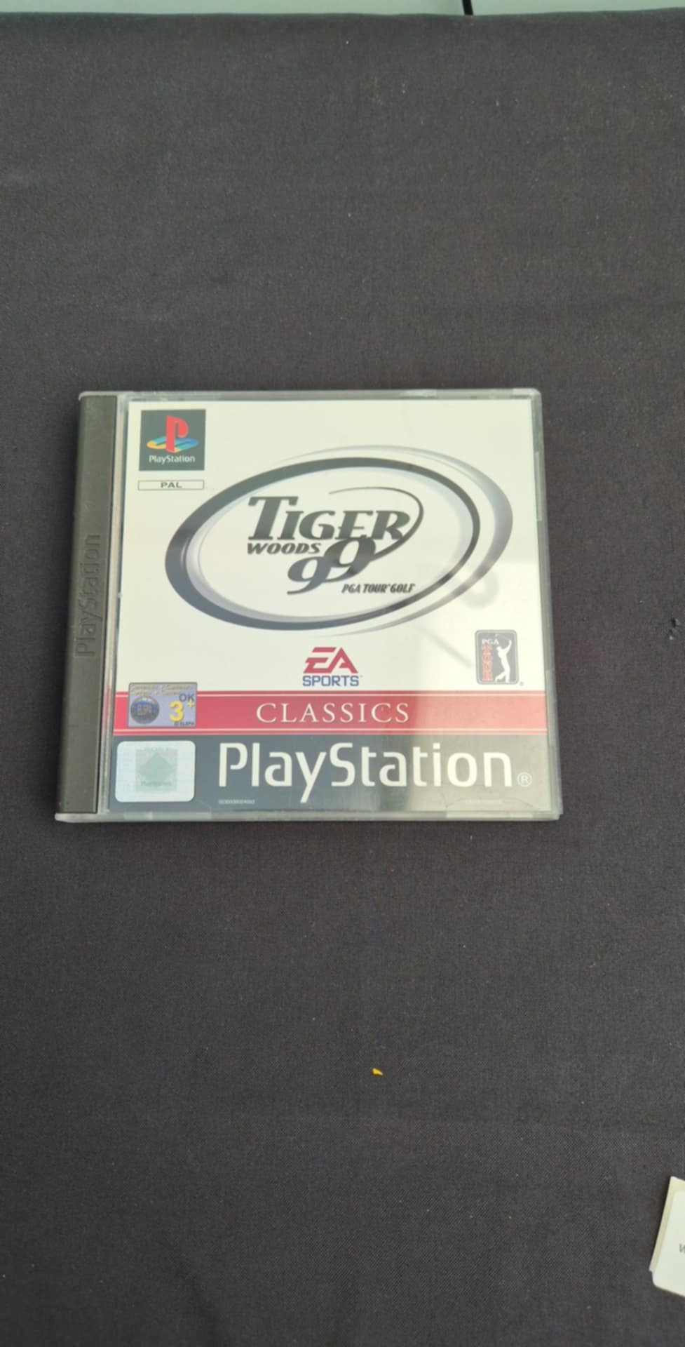 Product photo for sony ps1 Tiger woods 99 PTA Tour ps1 Game
