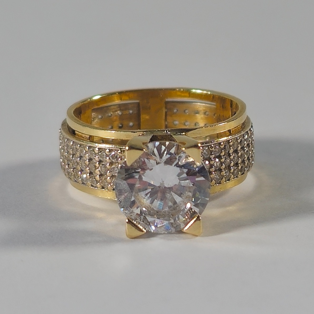 Product photo for 14ct Gold *CZ* Engagement Style Ring Size K1/2
