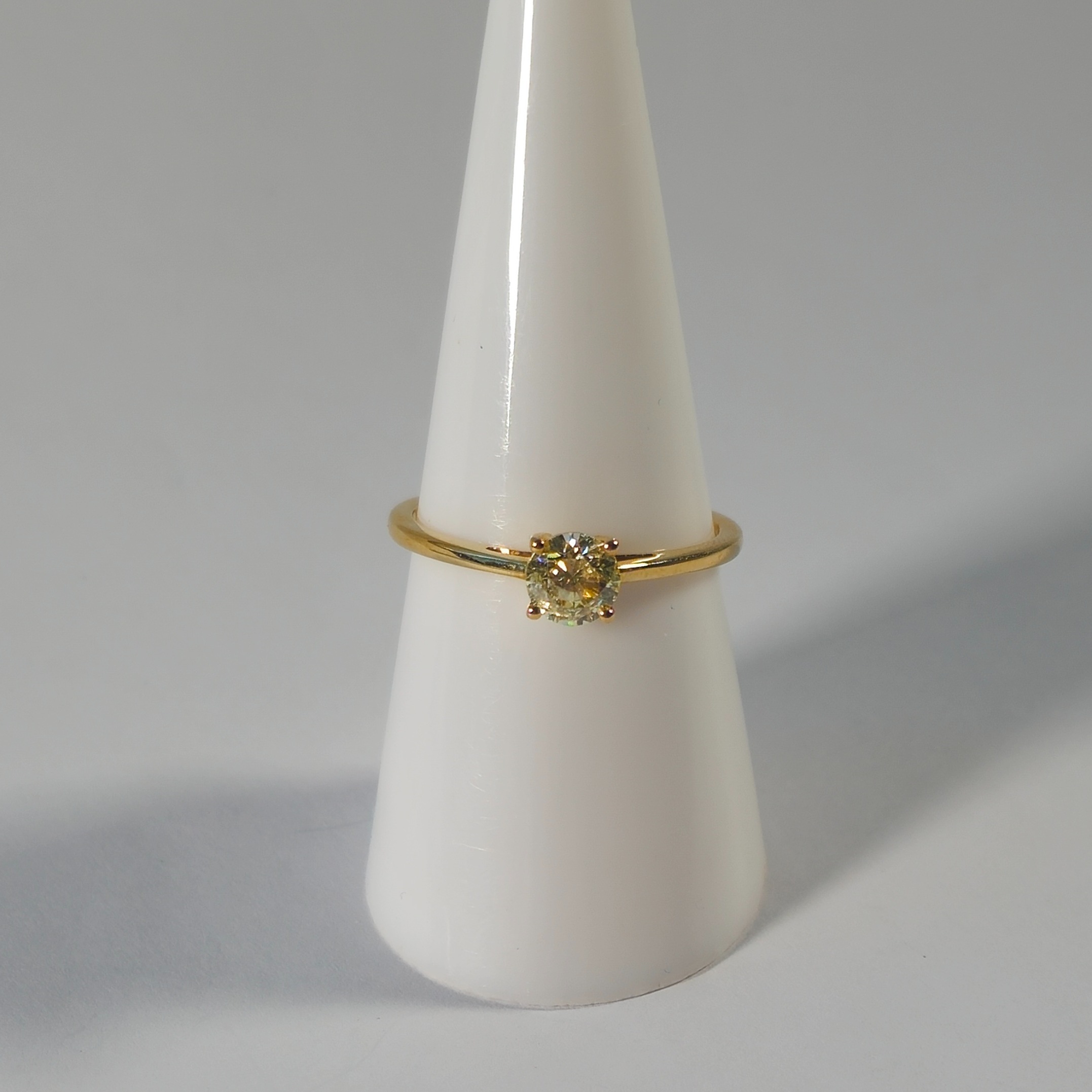 Product photo for 9ct Gold 0.516ct Champagne Colour Diamond Engagement Style Ring Size M1/2