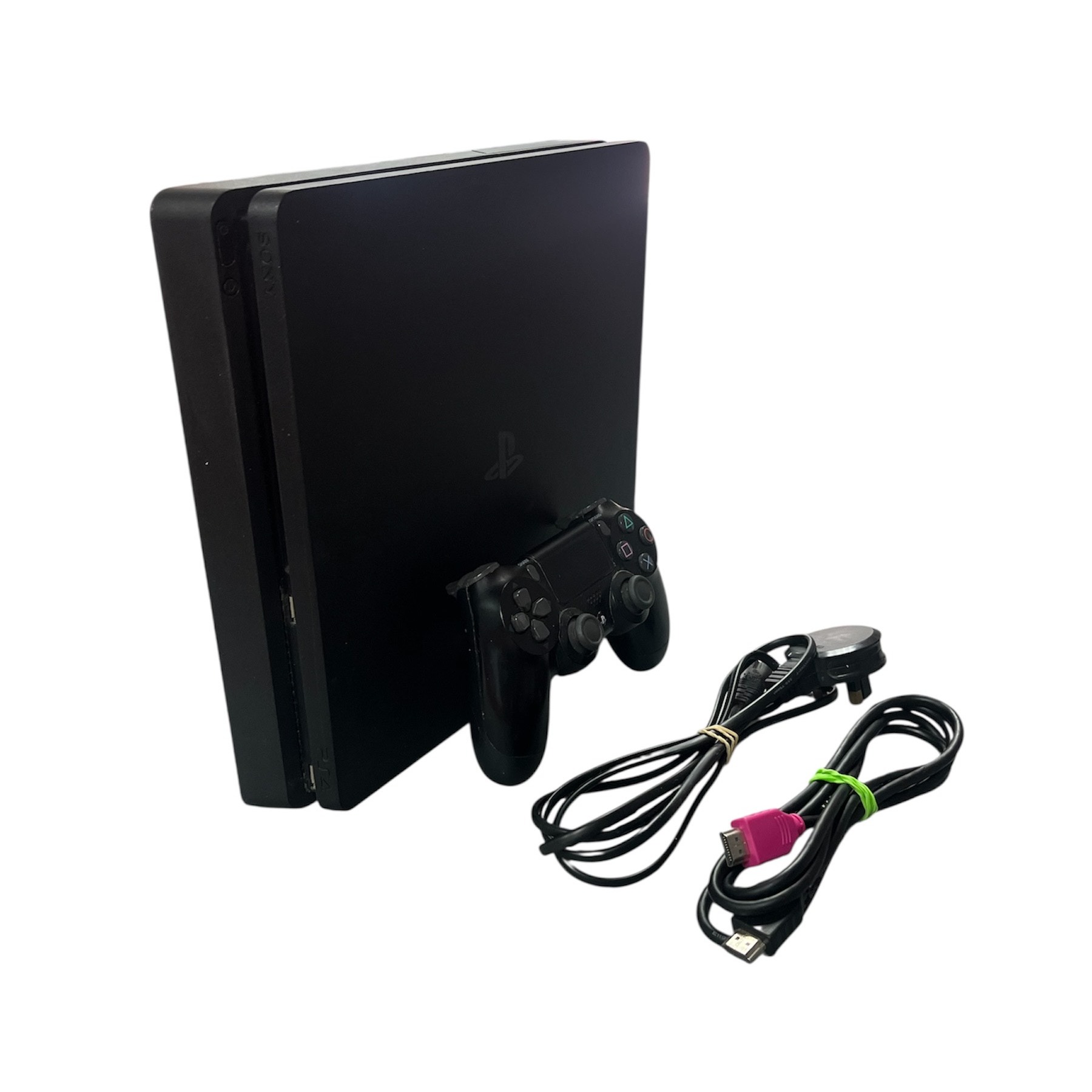 Product photo for Playstation 4 Slim Console, 500GB Black & controller