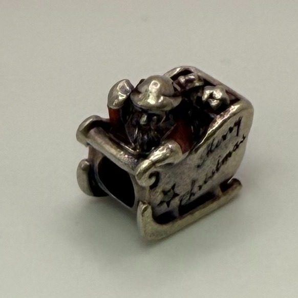 Product photo for Santa Sleigh Pandora Charm