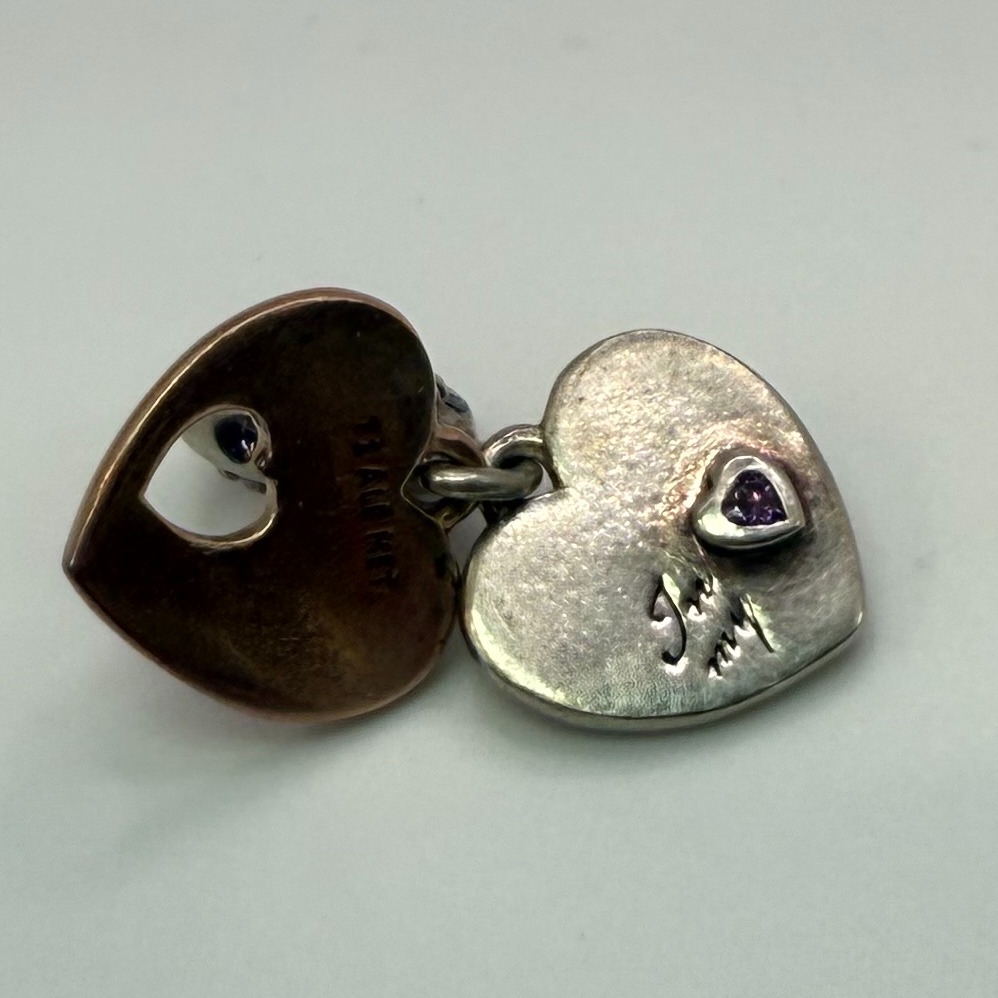 Product photo for Purple Heart Pandora Charm