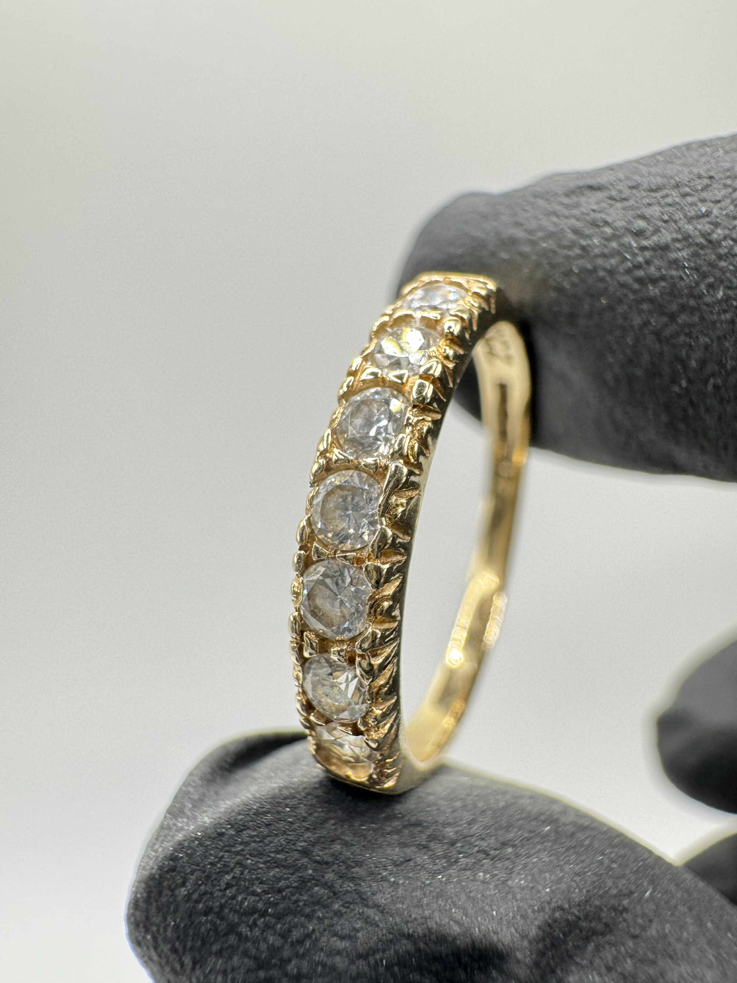 Product photo for 14ct CZ Half Eternity Ring