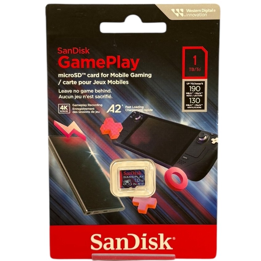 Product photo for New: SanDisk GamePlay MicroSD Card For Mobile Gaming - 1TB