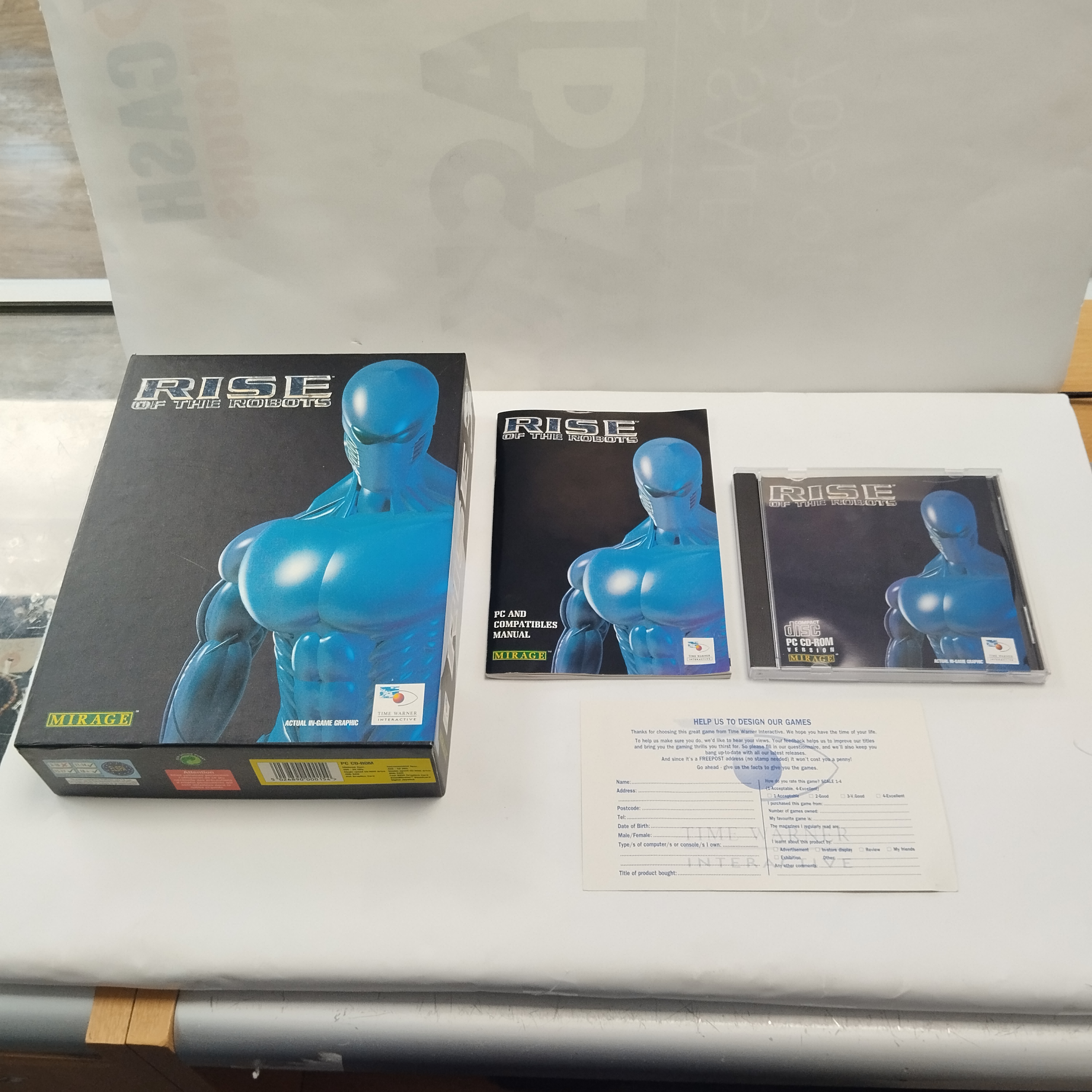 Product photo for Rise of the Robots (PC, DOS CD-ROM) – Classic 90s Fighting Game.