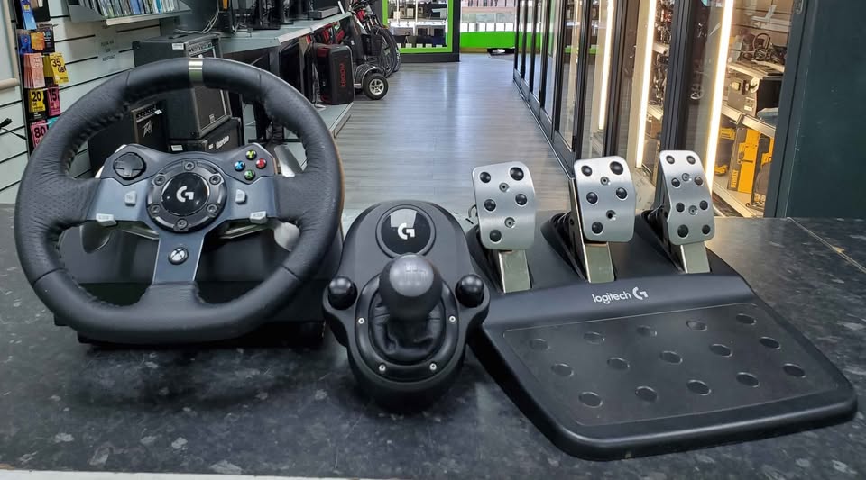 Product photo for Logitech G920 Steering Wheel, Pedals & Gear Shifter (XBOX)