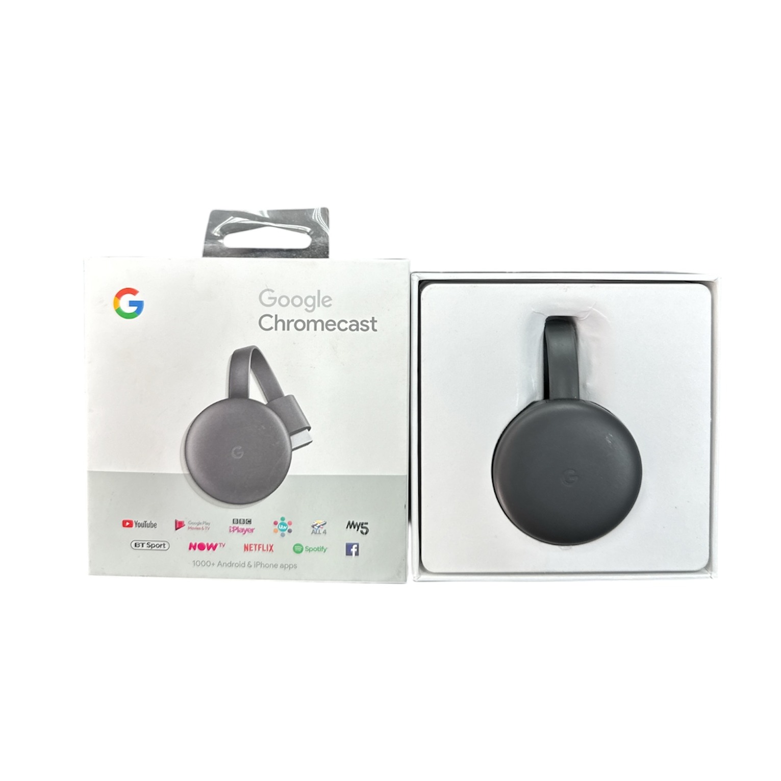 Product photo for Google Chromecast 3rd Gen Charcoal, B