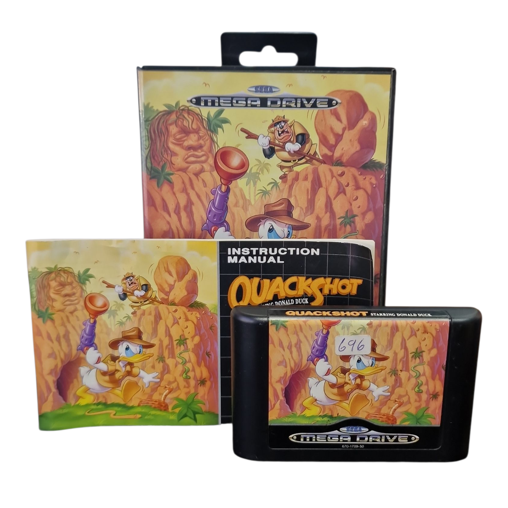 Product photo for Quackshot, w/ Manual, Boxed - Mega Drive Game