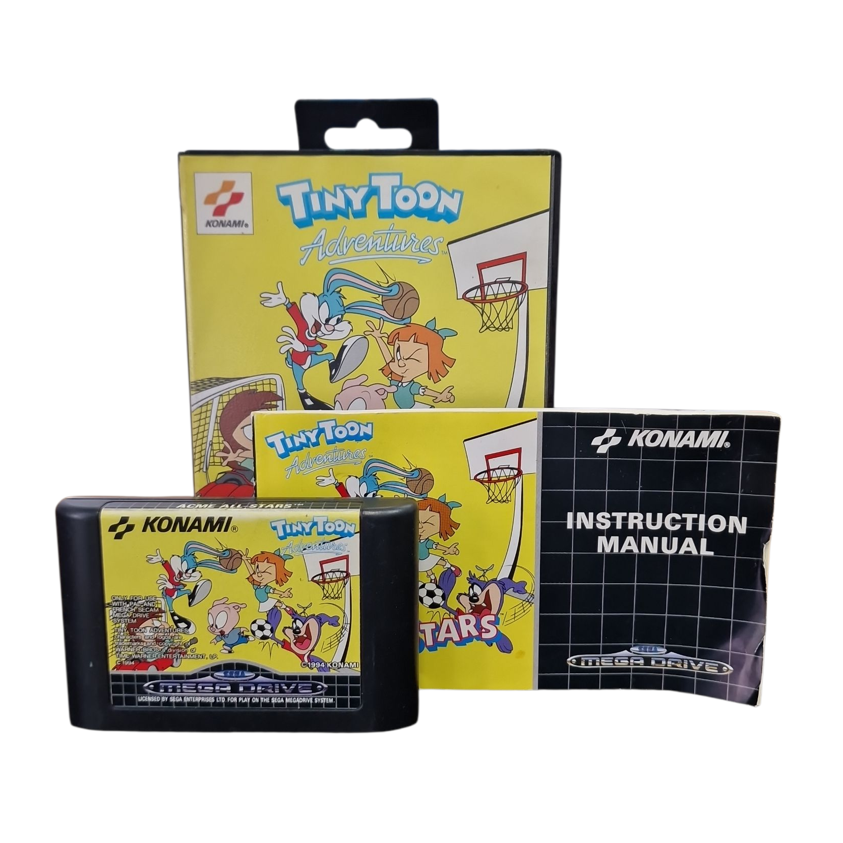 Product photo for Tiny Toon Adventures: Acme All Stars, w/ Manual, Boxed - Mega Drive Game
