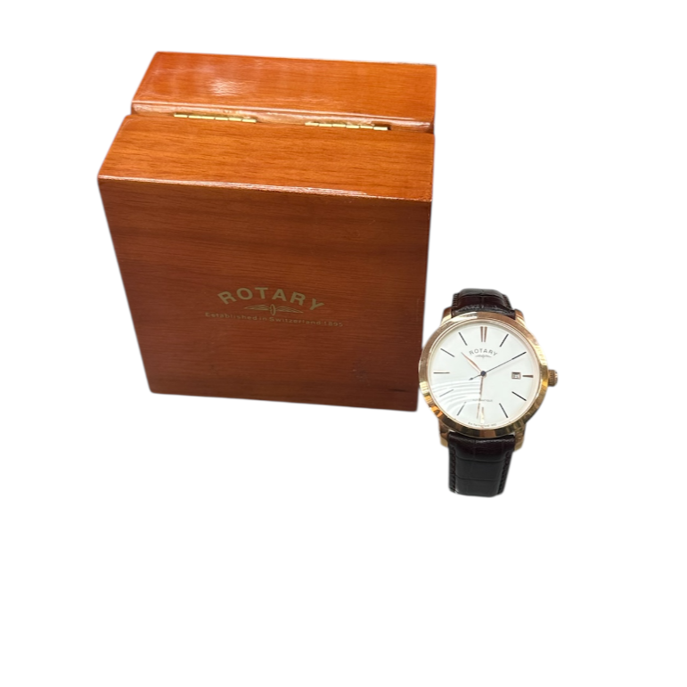 Product photo for Rotary GS02490/06 Gents Rose Automatic Watch - 100m