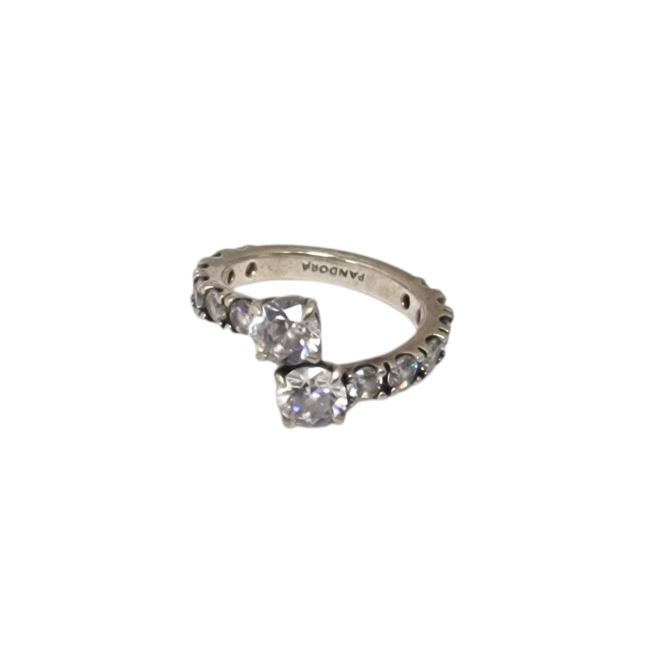 Product photo for pandora   sparkling overlapping ring