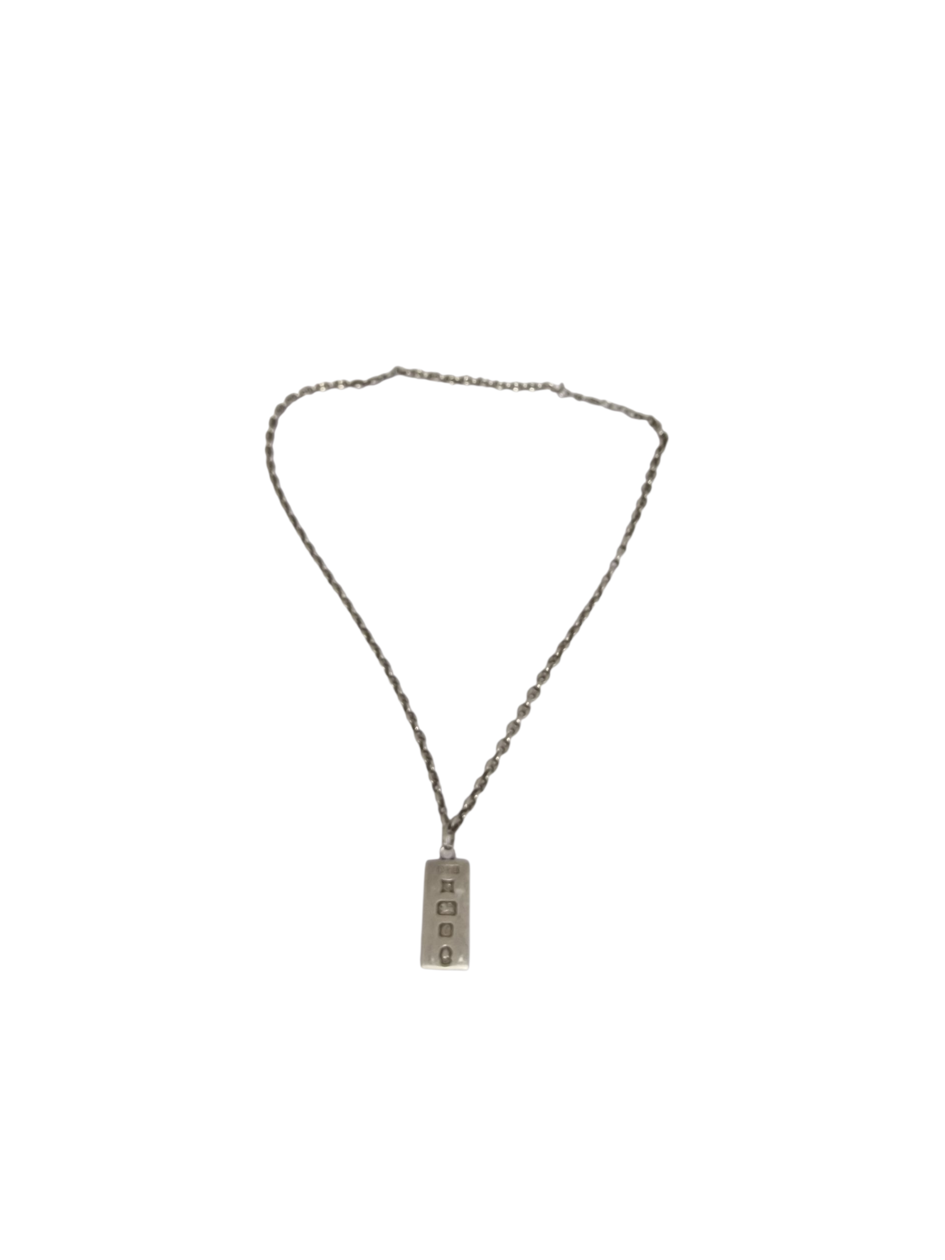 Product photo for Silver chain with silver pendant