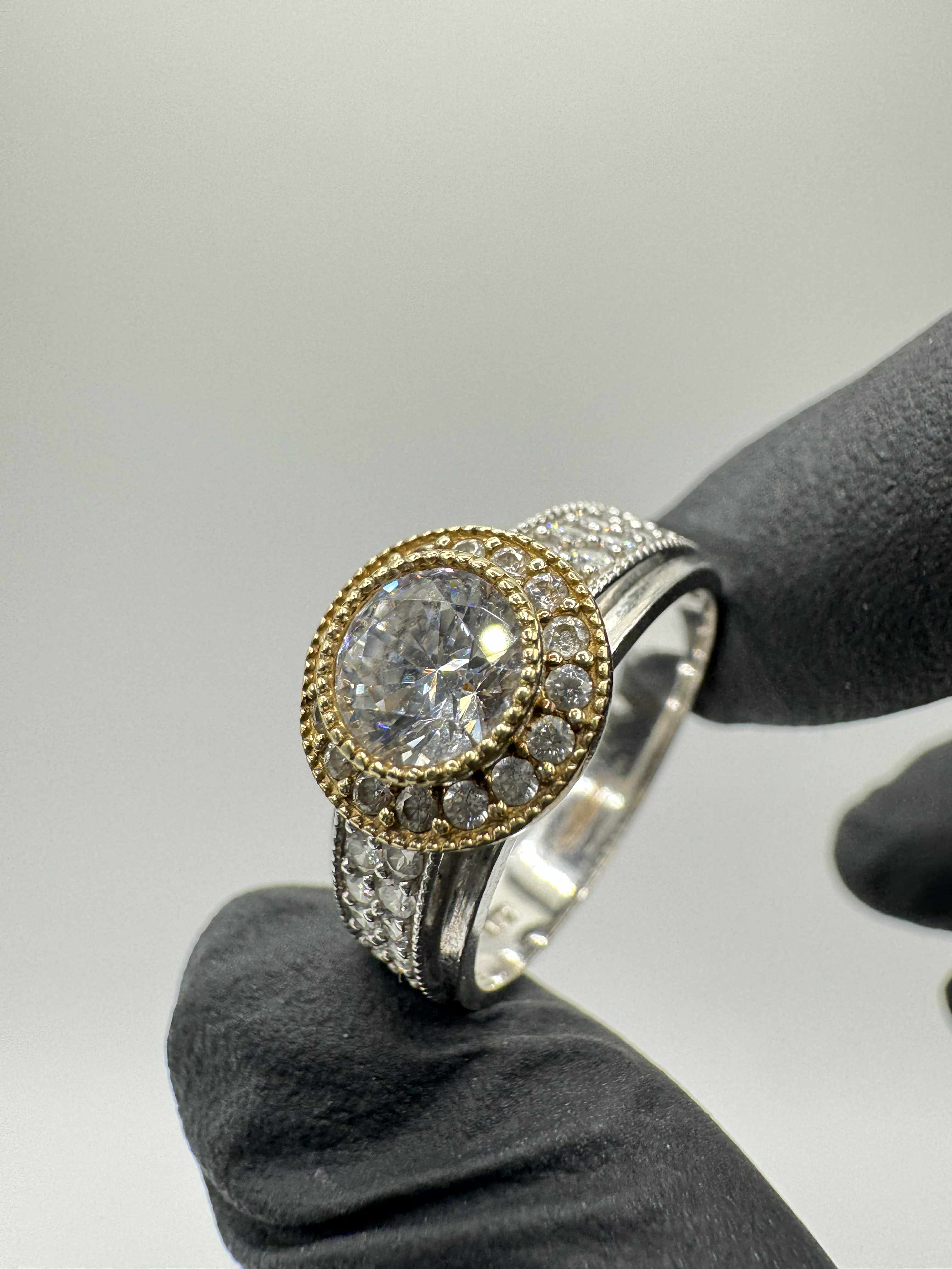 Product photo for 9ct White Gold CZ Encrusted Ring