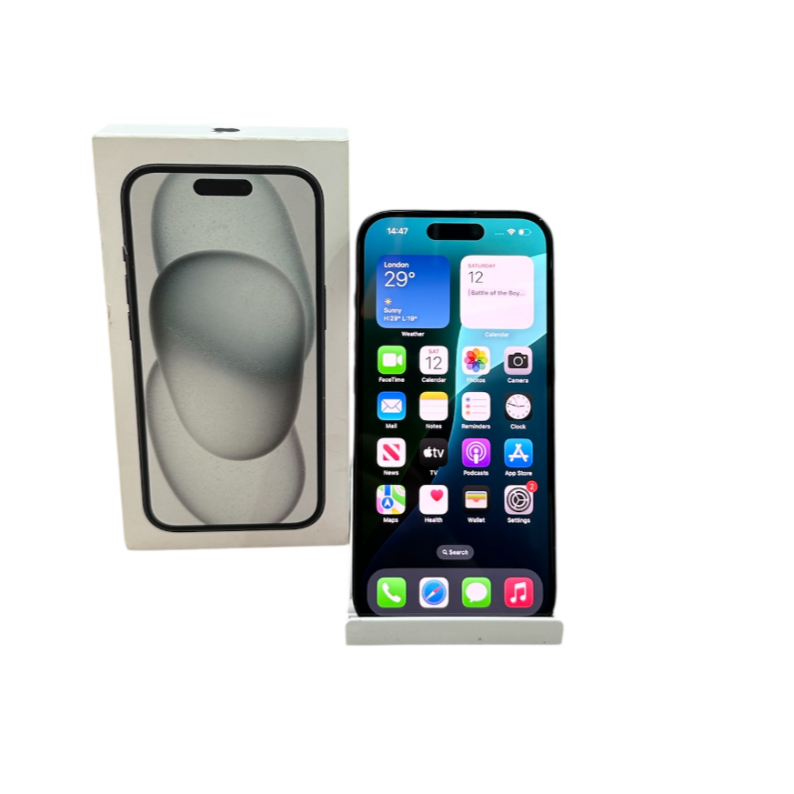 Product photo for iPhone 15 - 128GB Unlocked 100%BH