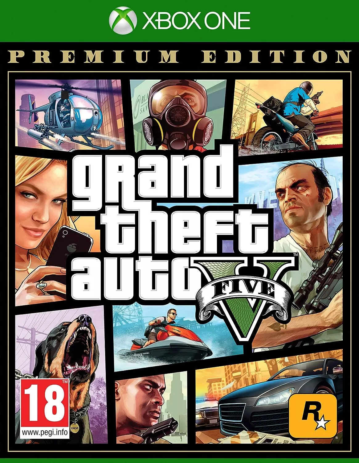Product photo for Microsoft Grand Theft Auto V Premium Edition GTA 5 Xbox One Video Game - NEW
