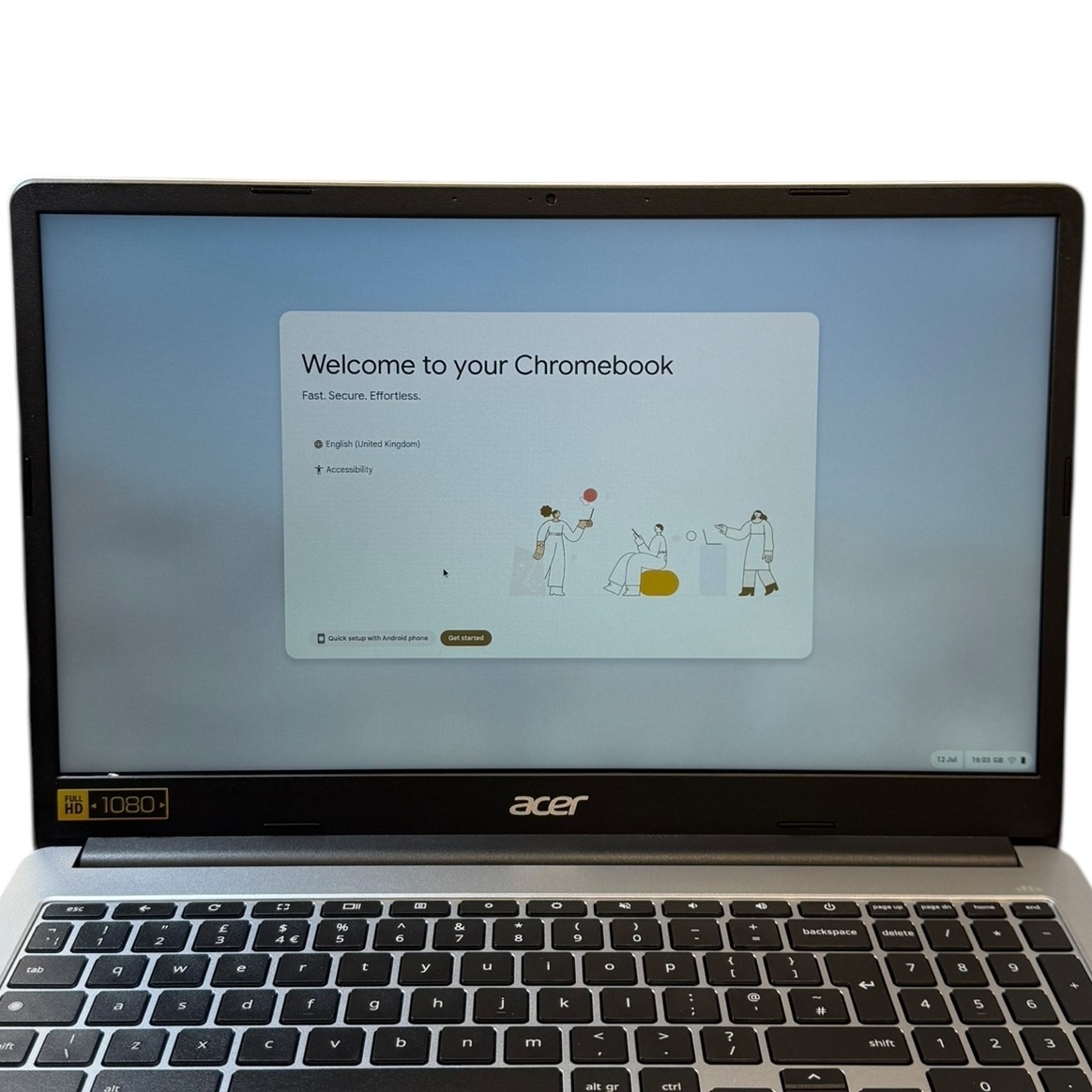 Product photo for Acer ChromeBook 315 - N4500, 4GB, 32GB SSD