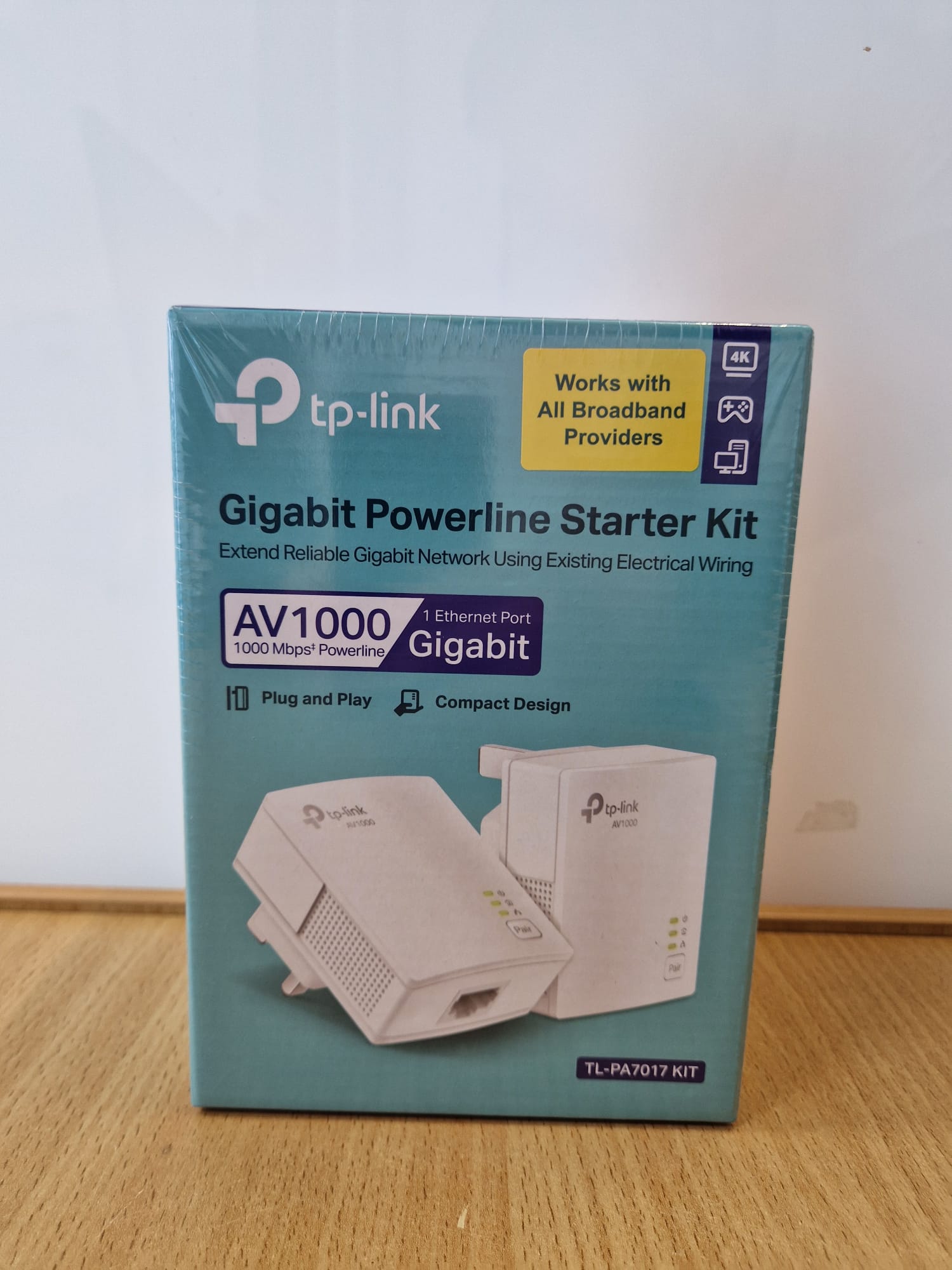 Product photo for TP Link  TP-Link TL-9A7017 Powerline Adapter Kit – New Sealed 12 Month Warranty