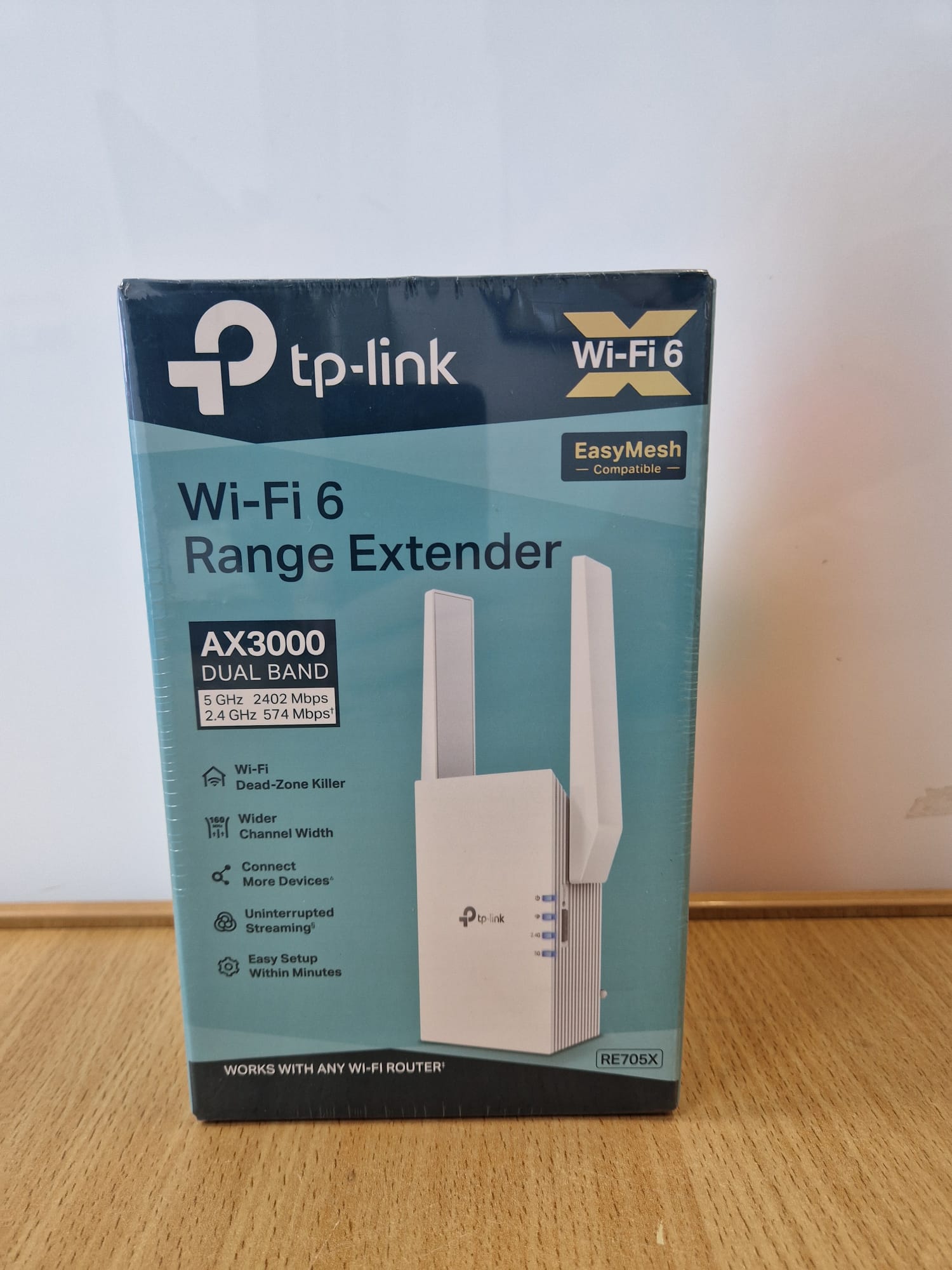 Product photo for TP-Link  TP-Link RE705X Wi-Fi 6 Range Extender – New Sealed 12 Month Warranty