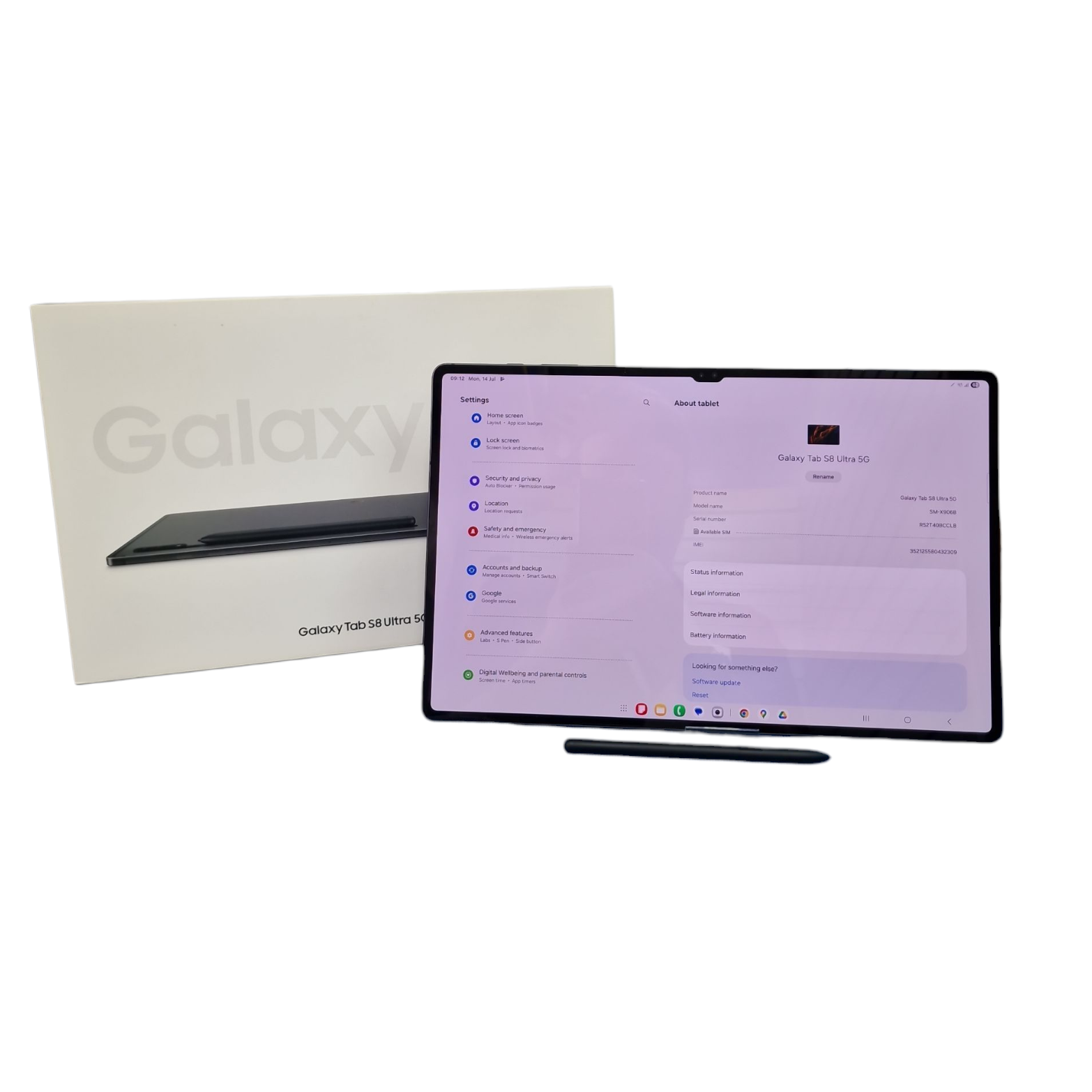 Product photo for Samsung Galaxy Tab S8 Ultra 128GB 14.6