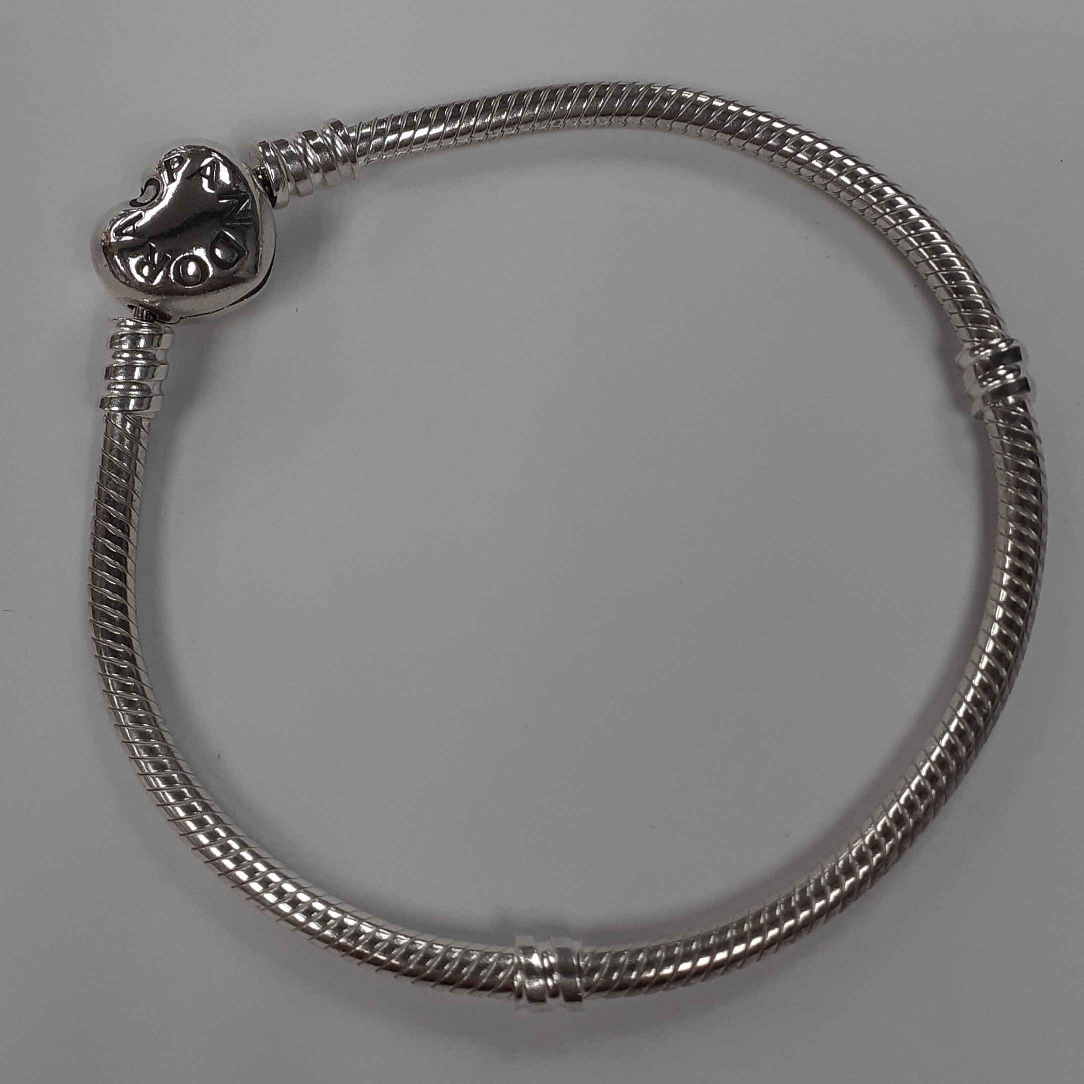 Product photo for Pandora Moments Heart Clasp Snake Chain Bracelet