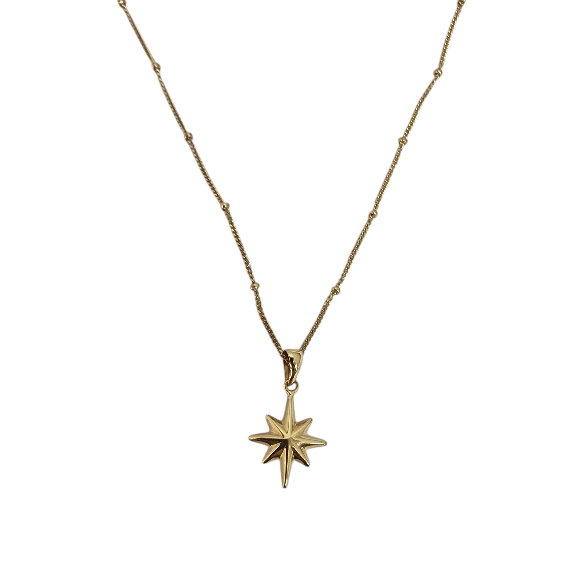 Product photo for Silver necklace with star pendant