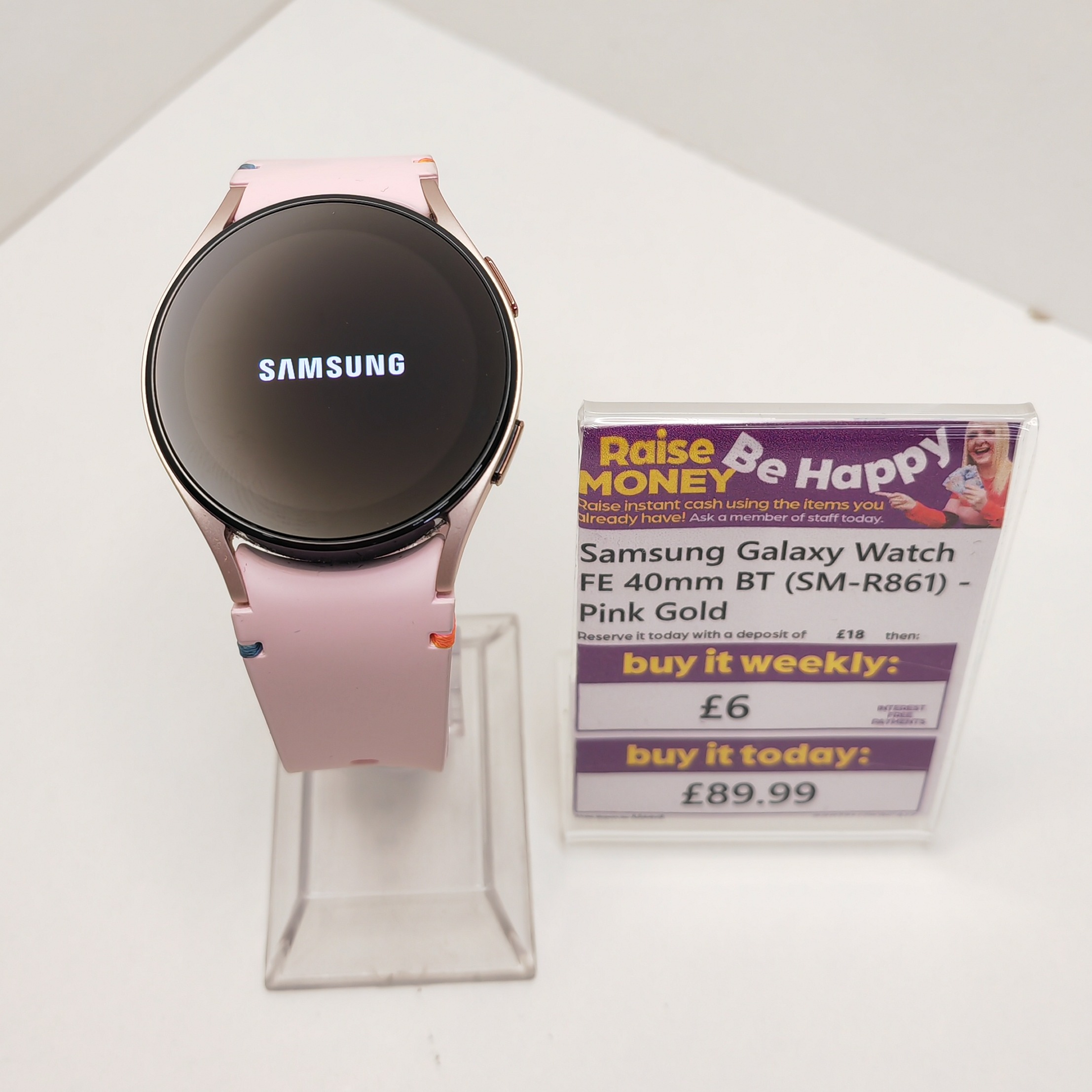 Product photo for Samsung Galaxy Watch FE 40mm BT (SM-R861) - Pink Gold