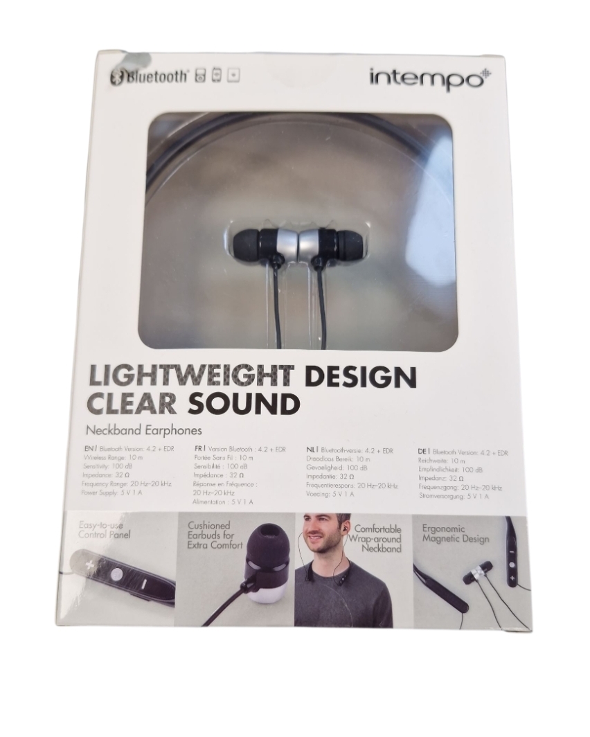 Product photo for Intempo Bluetooth Neckband Earphones