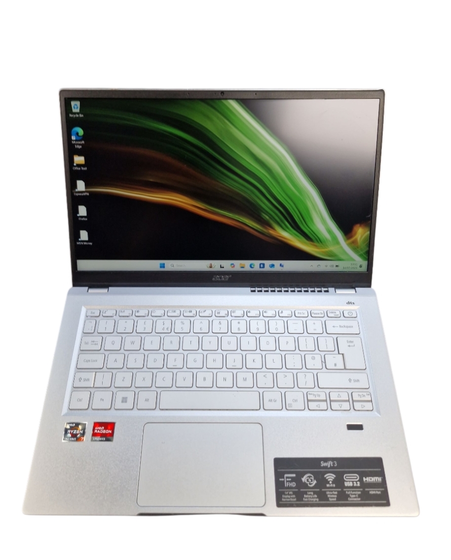 Product photo for Acer Swift 3- SF314-43 - 16GB RAM 1TB SSD AMD Ryzen 7 5700U (8x18GHz Cores)