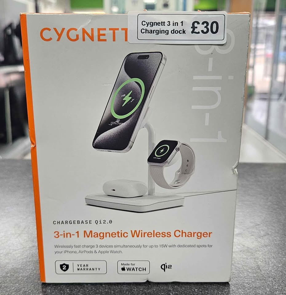 Product photo for cygnett 3 in 1 charging dock
