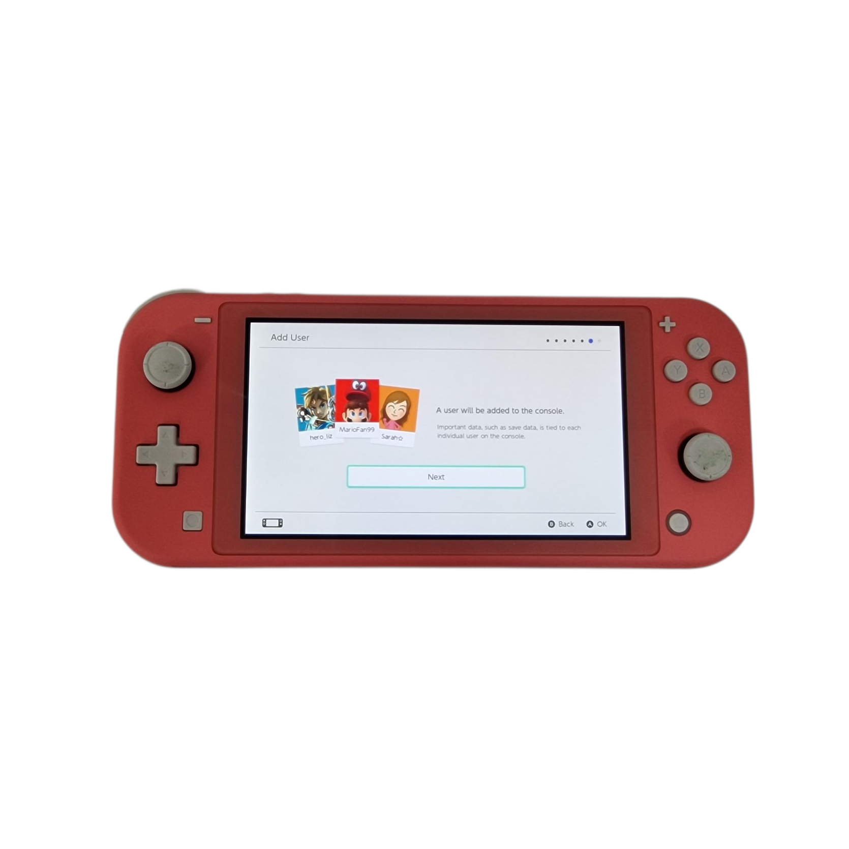 Product photo for Nintendo Switch Lite - Coral pink