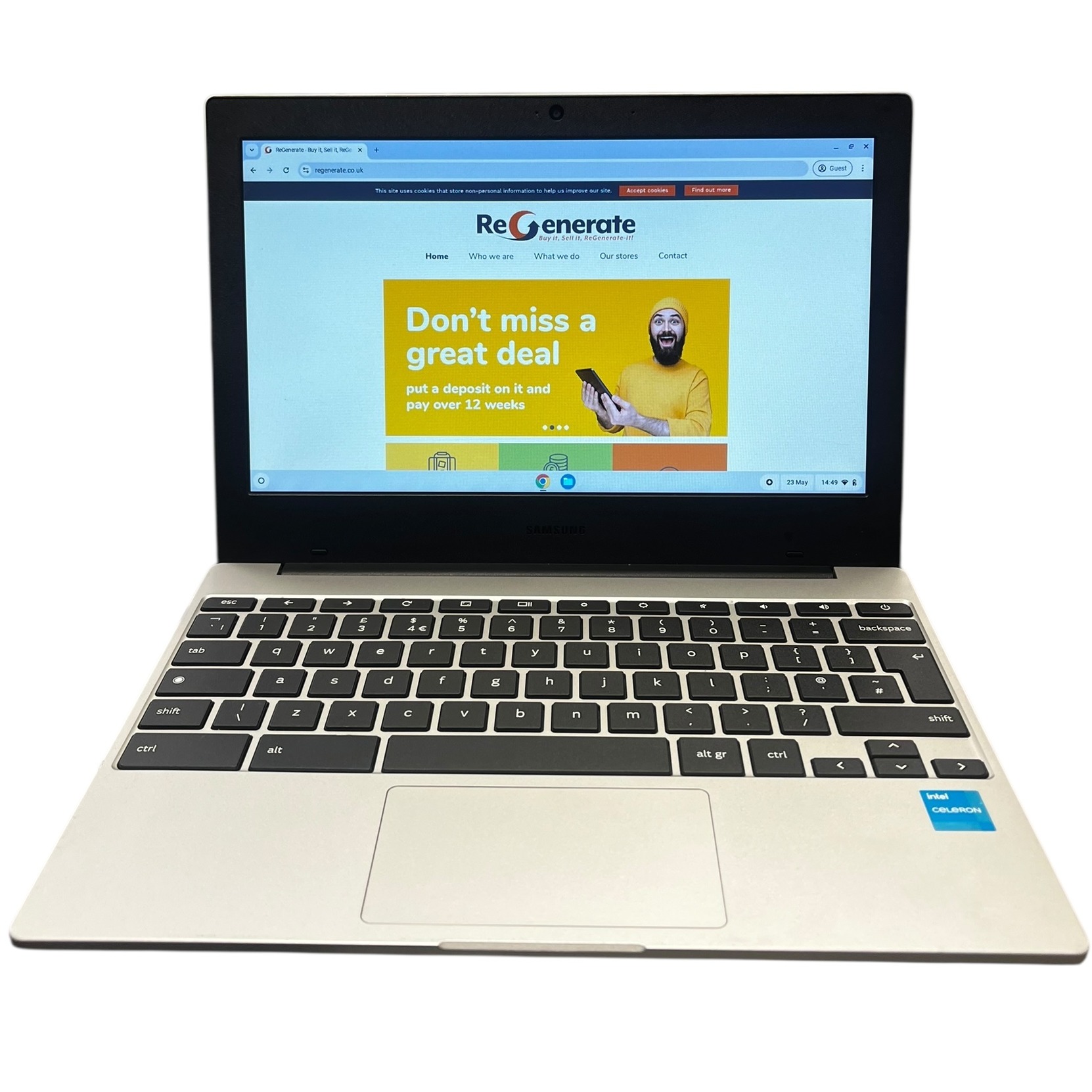 Product photo for Samsung ChromeBook Go - XE310XDA (4GB Ram, 64GB e.MMC, Chrome OS)