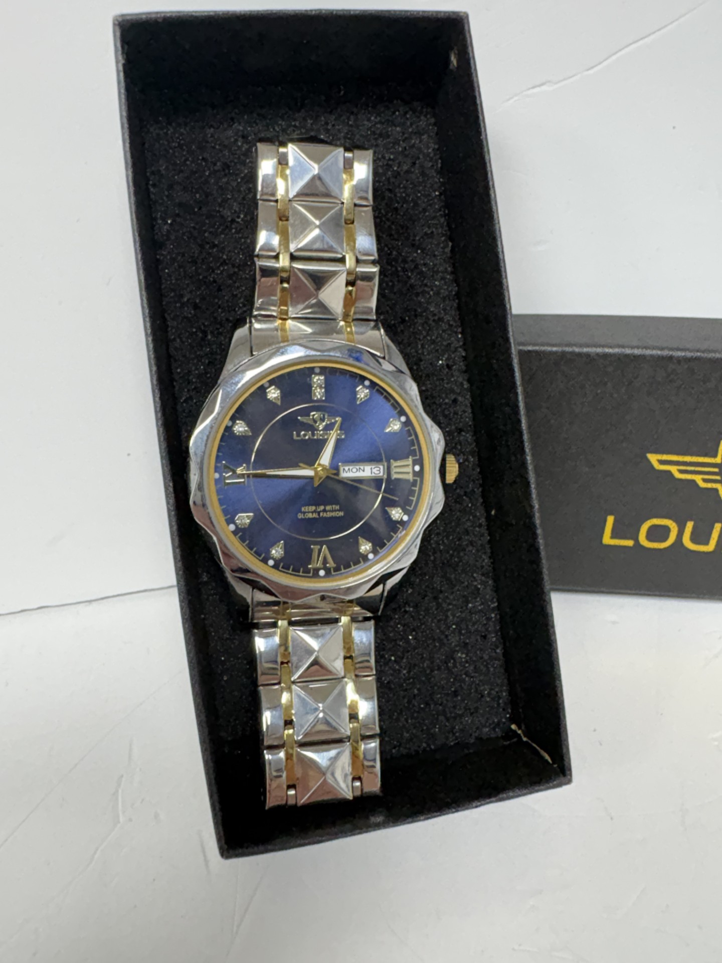 Product photo for louisifs stainless steel watch boxed