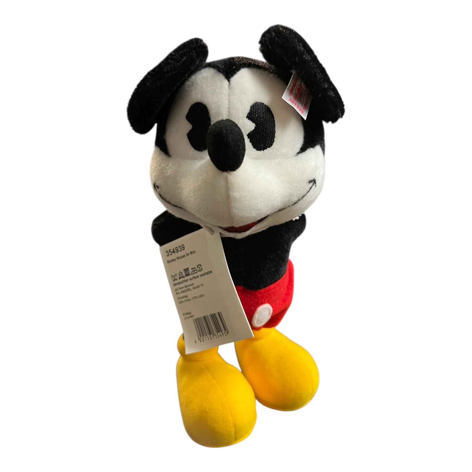 Product photo for Steiff Mickey Mouse 354939 – Boxed with Certificate of Authenticity (COA)