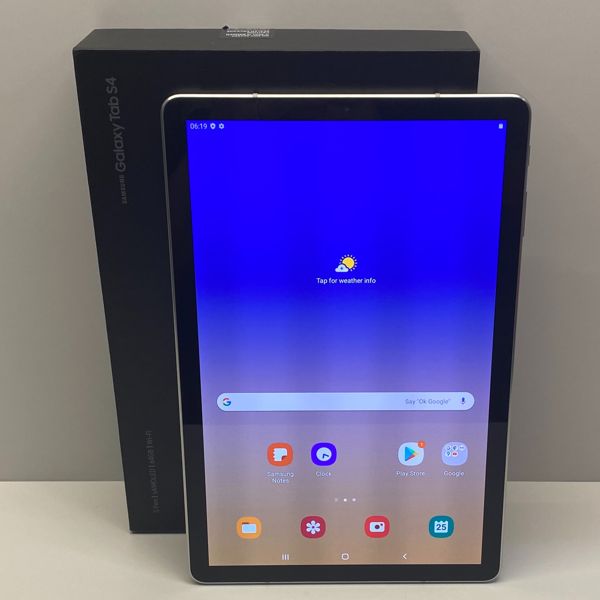 Product photo for Samsung Galaxy Tab S4 Model SM-T830 64GB WiFi Boxed
