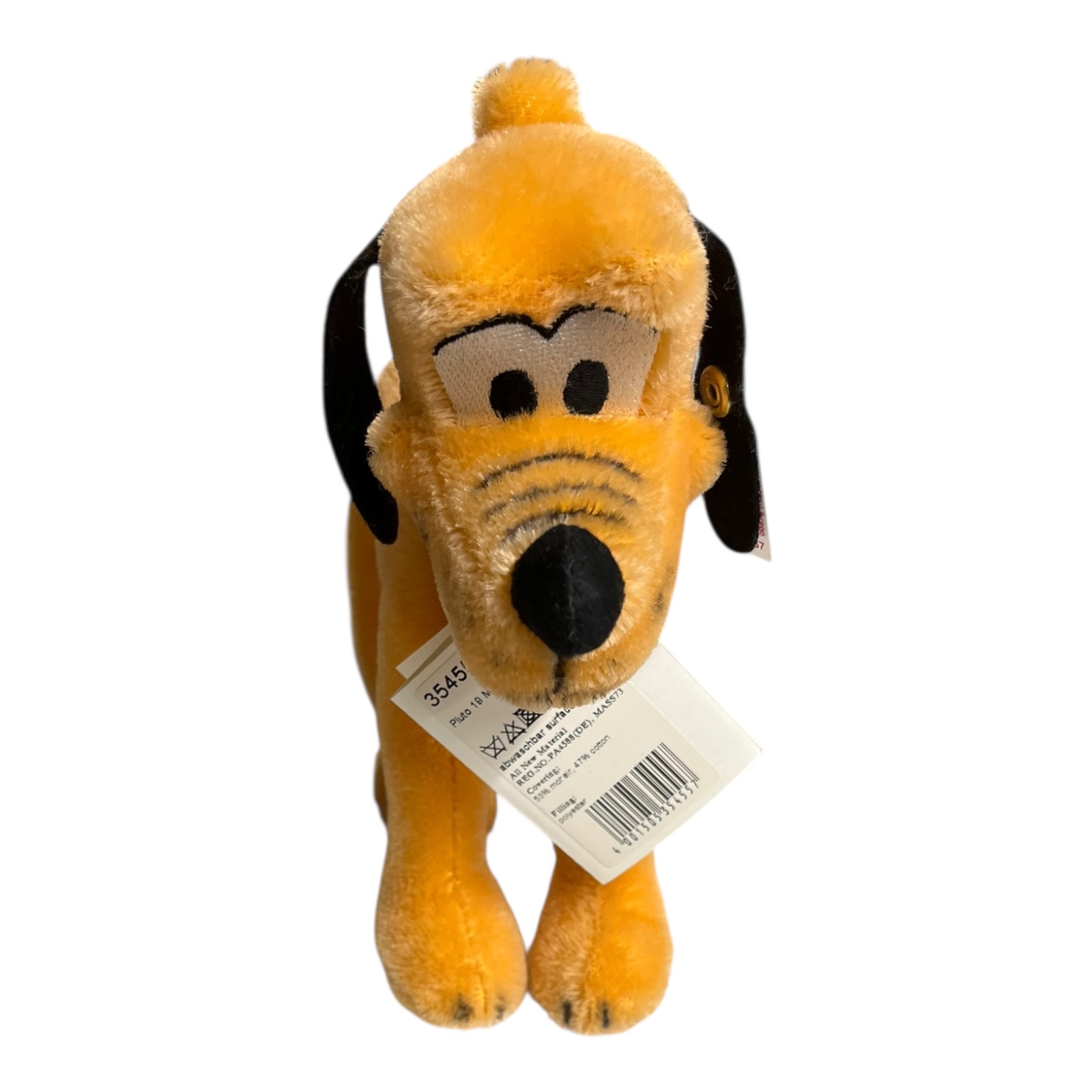 Product photo for Steiff Pluto 354557 – Boxed with Certificate of Authenticity (COA)