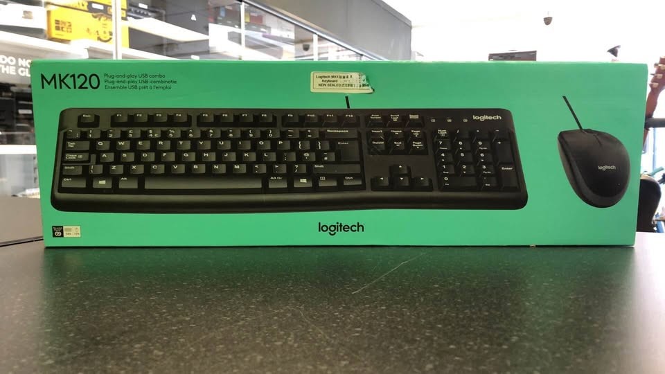 Product photo for Logitech MK120 Wired Keyboard & Mouse Combo Set New