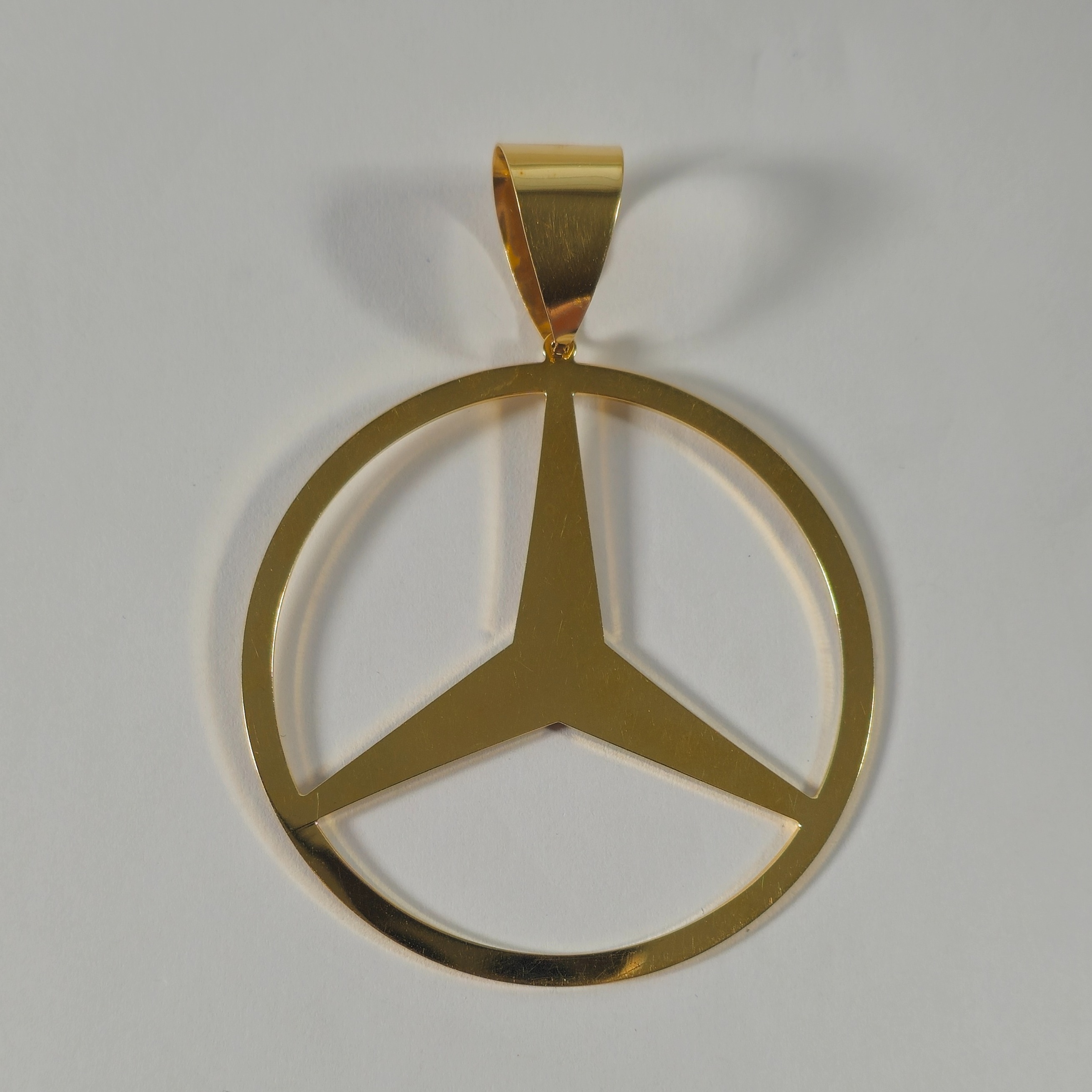 Product photo for 14ct Gold Mercedes Pendant, 9.65g
