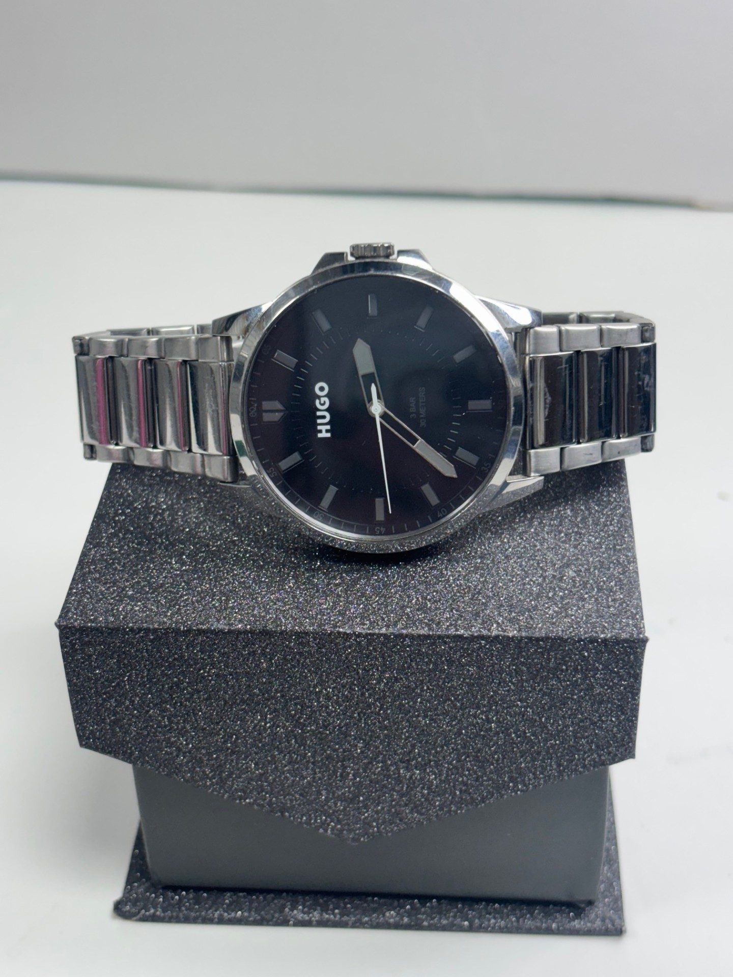 Product photo for hugo watch silver