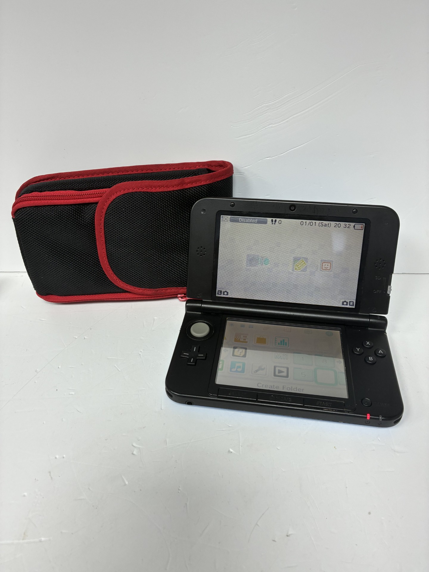 Product photo for nintendo 3ds xl blue unboxed with case